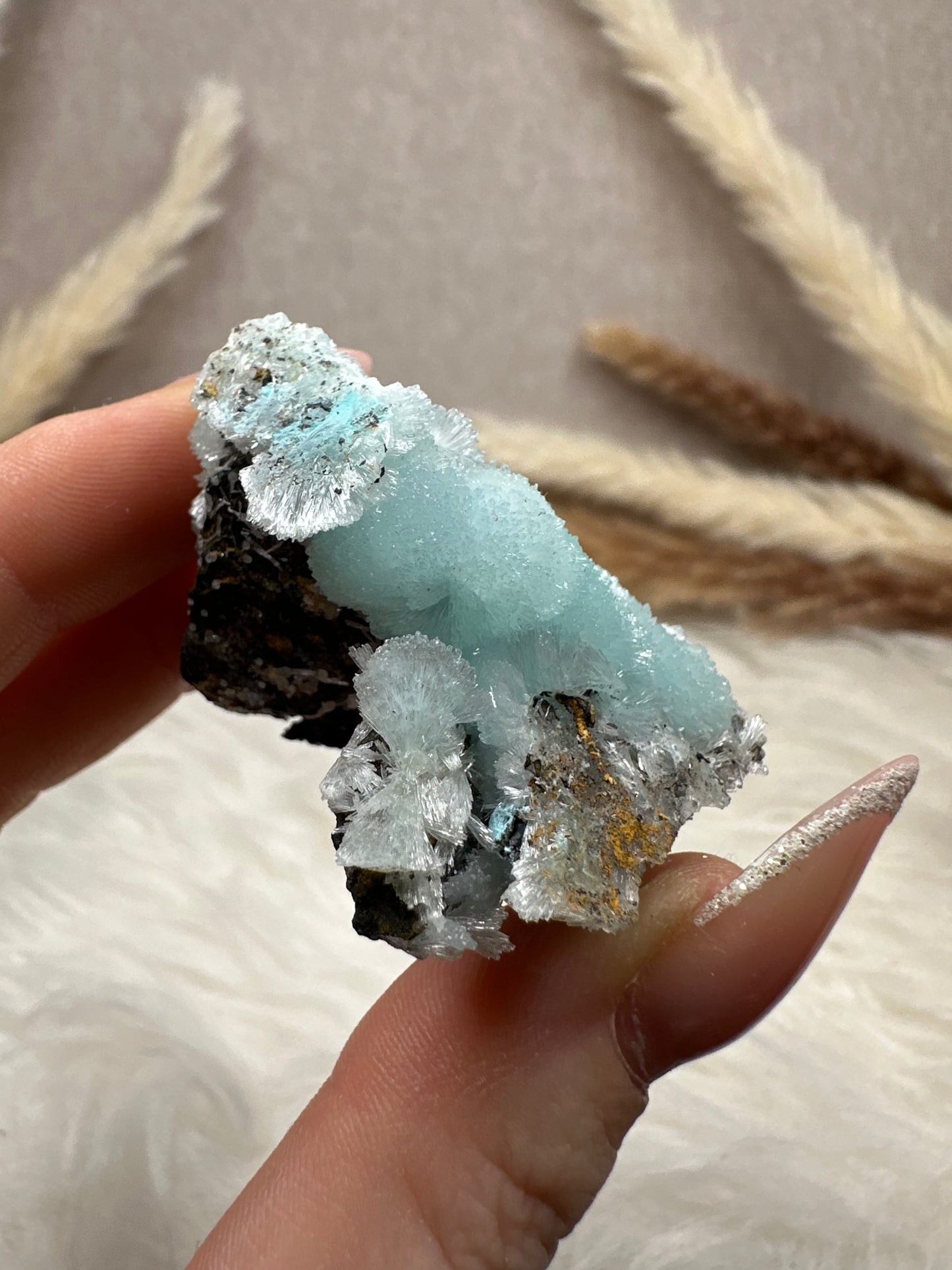 Blaue Aragonit Stufe (6)