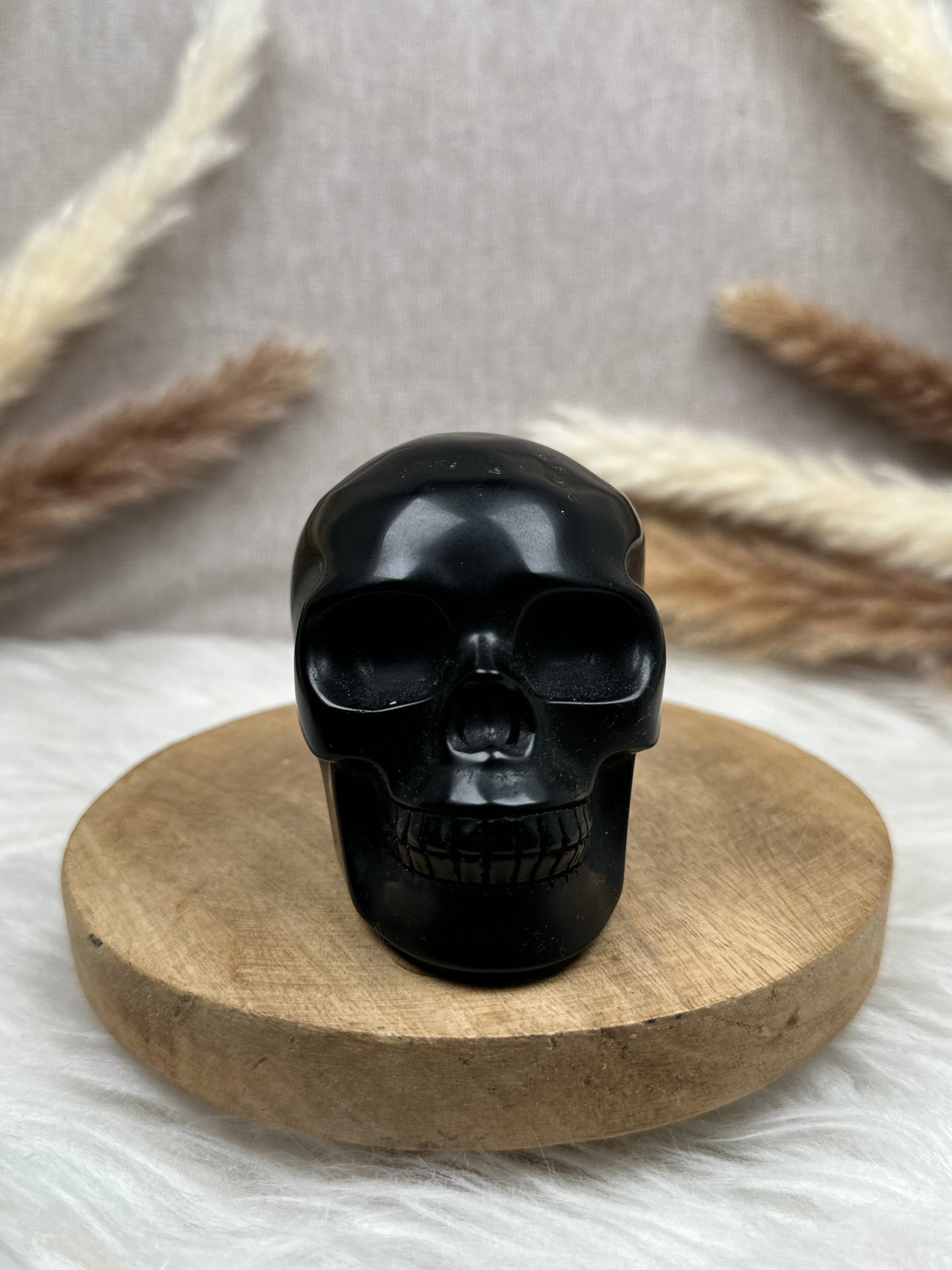 Obsidian Schädel (matt)