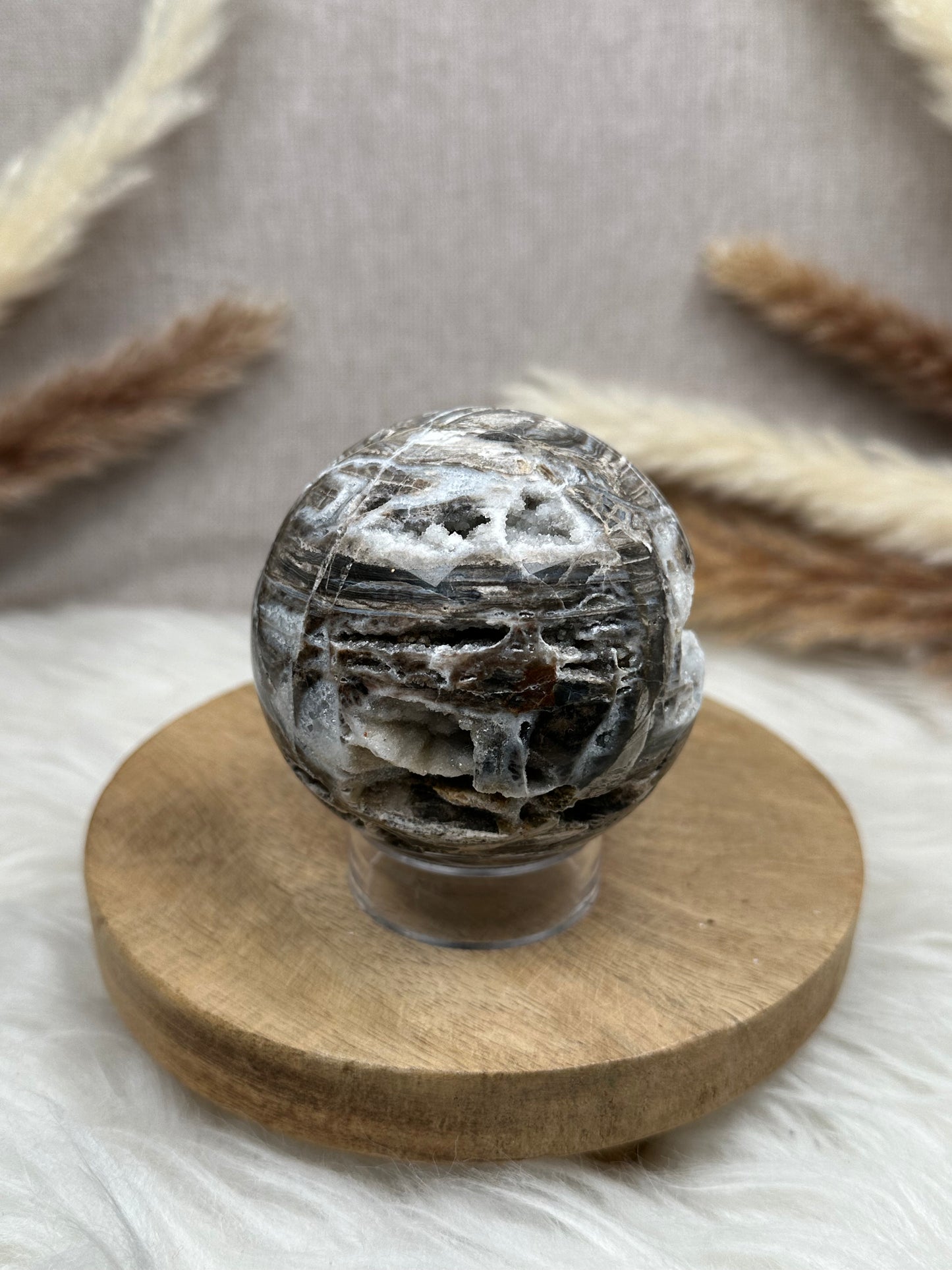 Druzy Chalcedon Kugel (1)