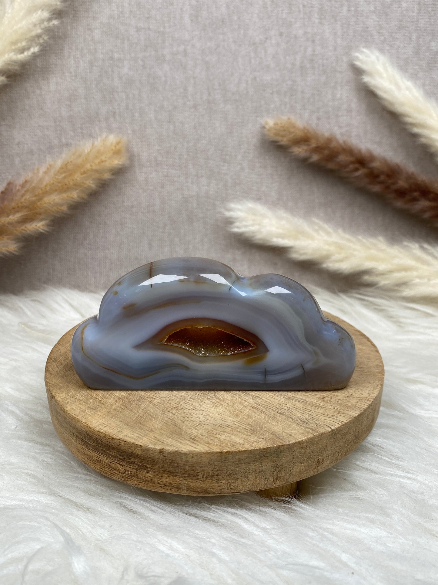 Achat Wolke (1) mit Druse