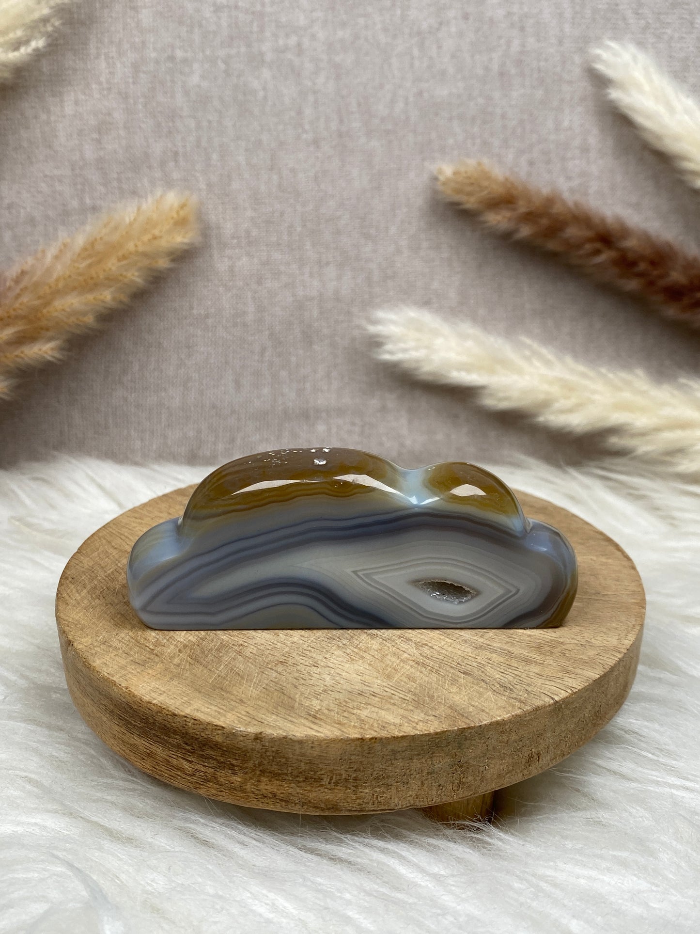 Achat Wolke (2) mit Druse