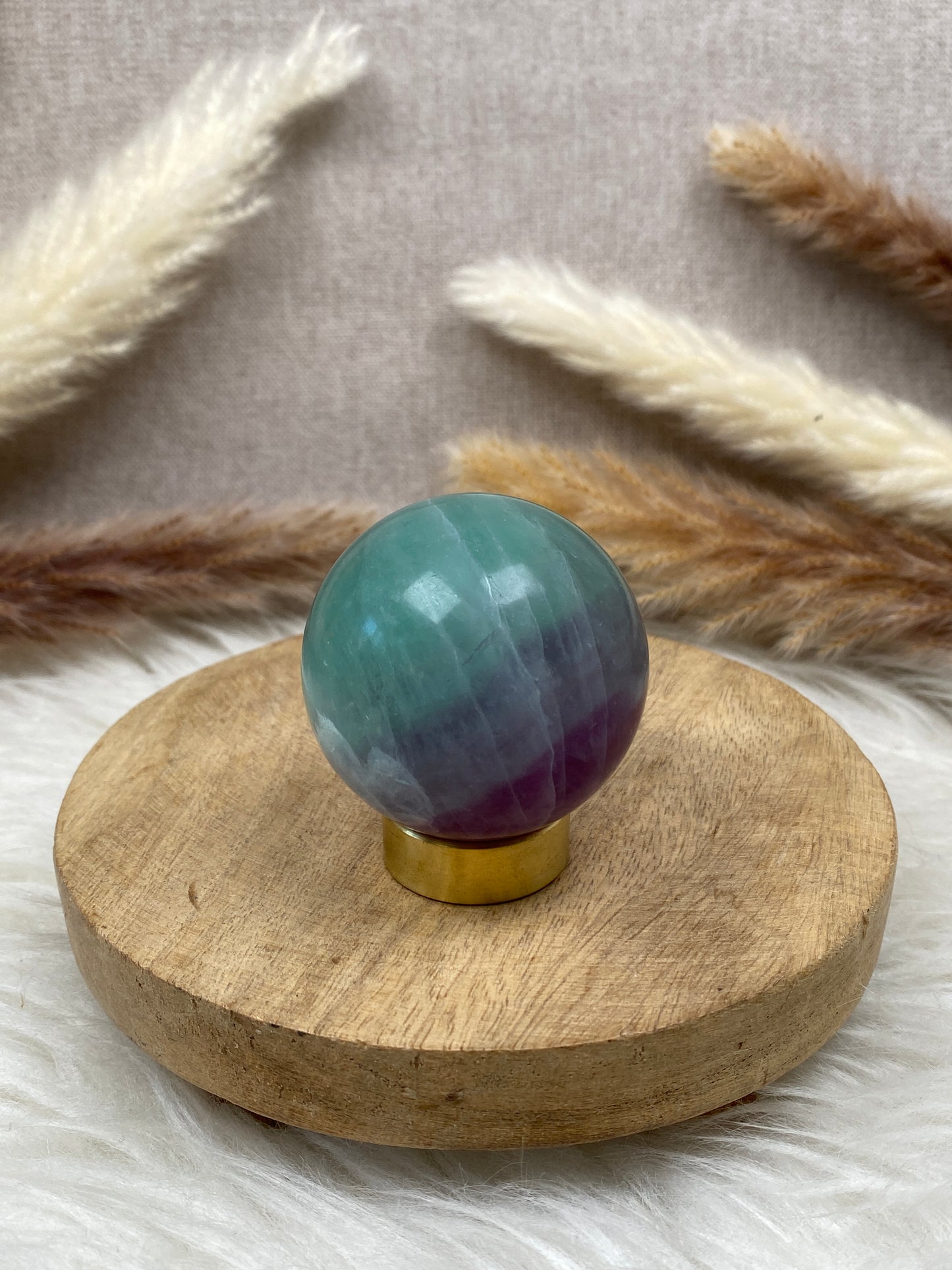 Wassermelonen Fluorit Kugel