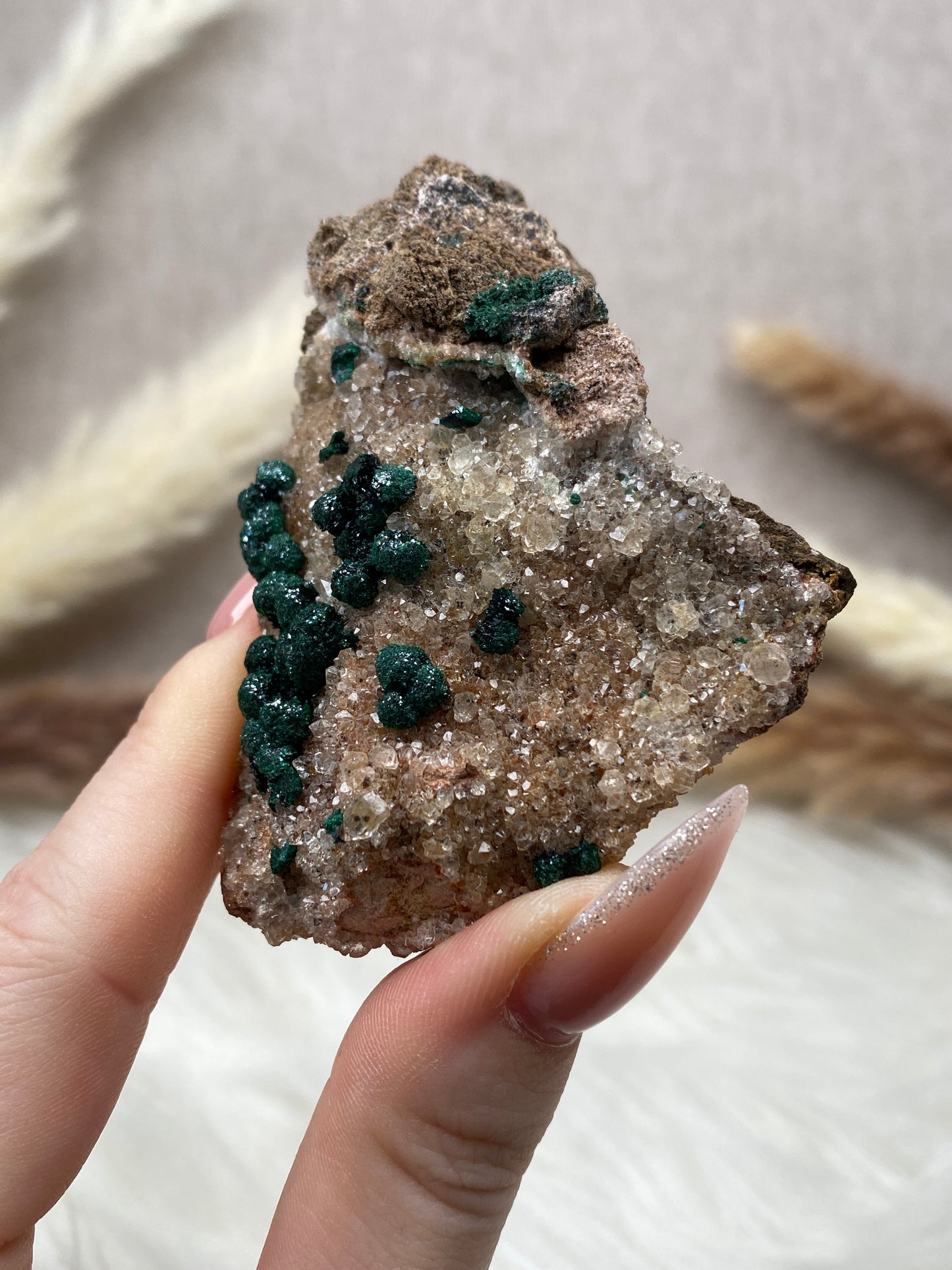 Sugar Malachit auf Quarz (3)