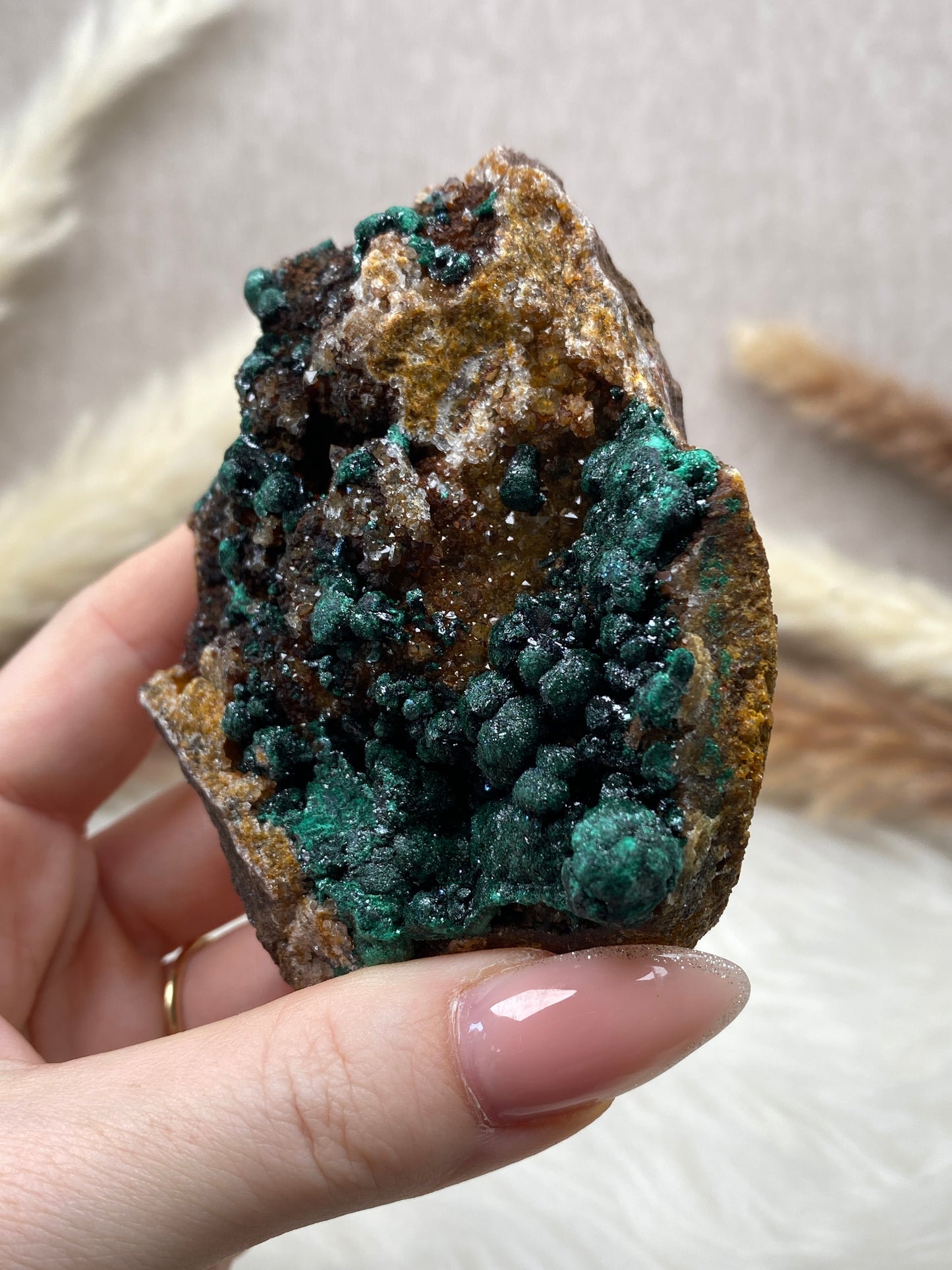 Sugar Malachit auf Quarz (6)