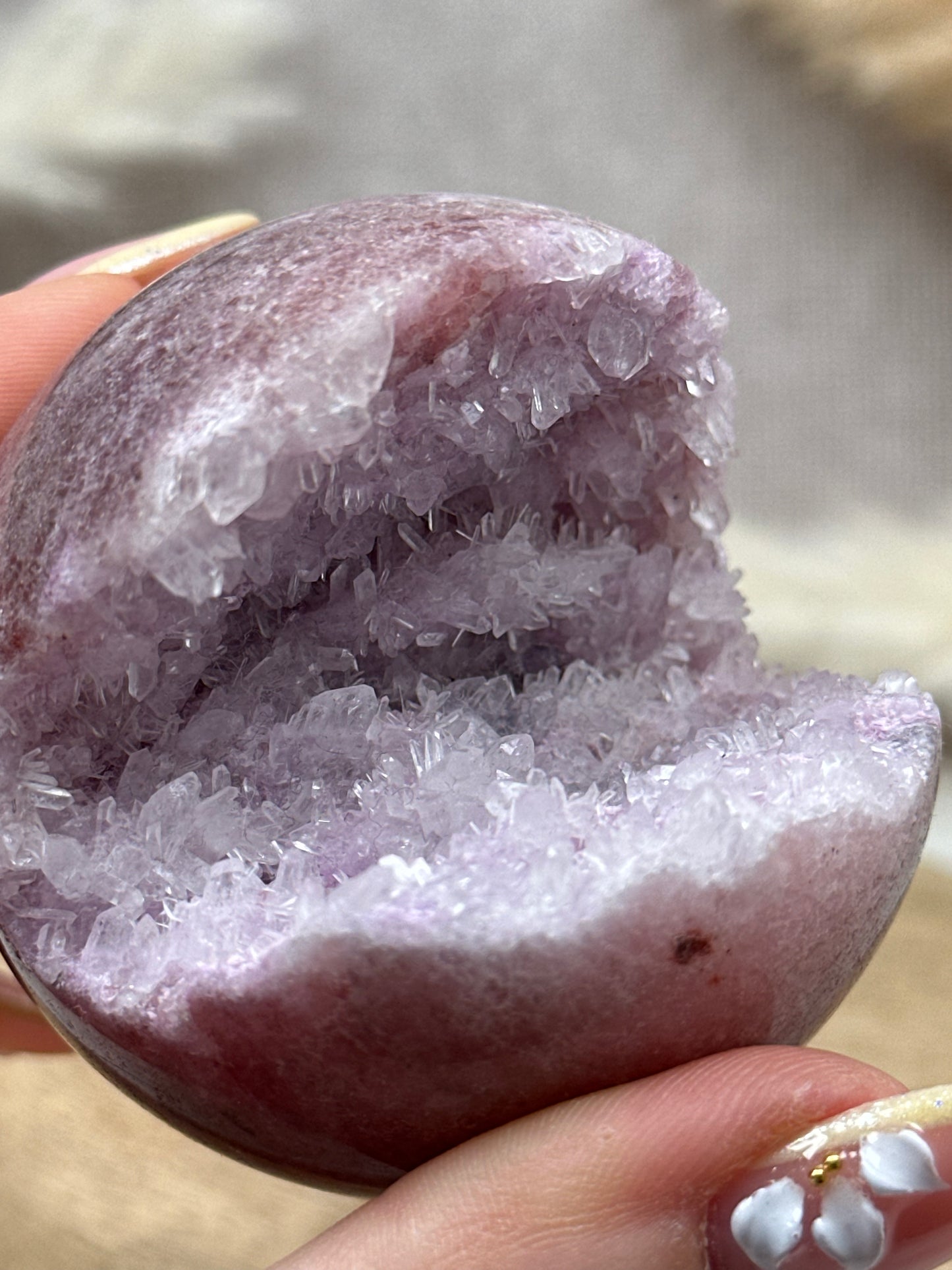 Pink Amethyst Kugel 2 (man made)