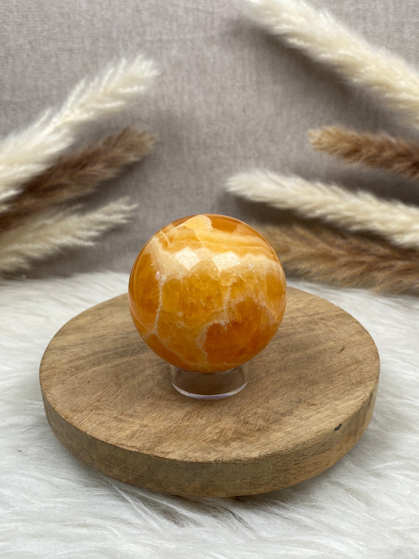 Orangencalcit Kugel (6)