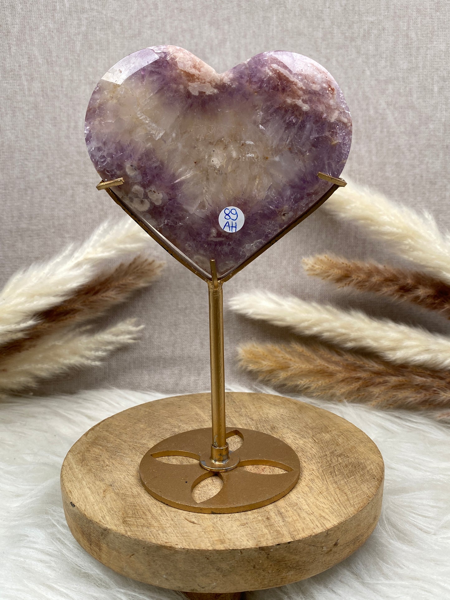 Amethyst mit Blumenachat Herz (1)