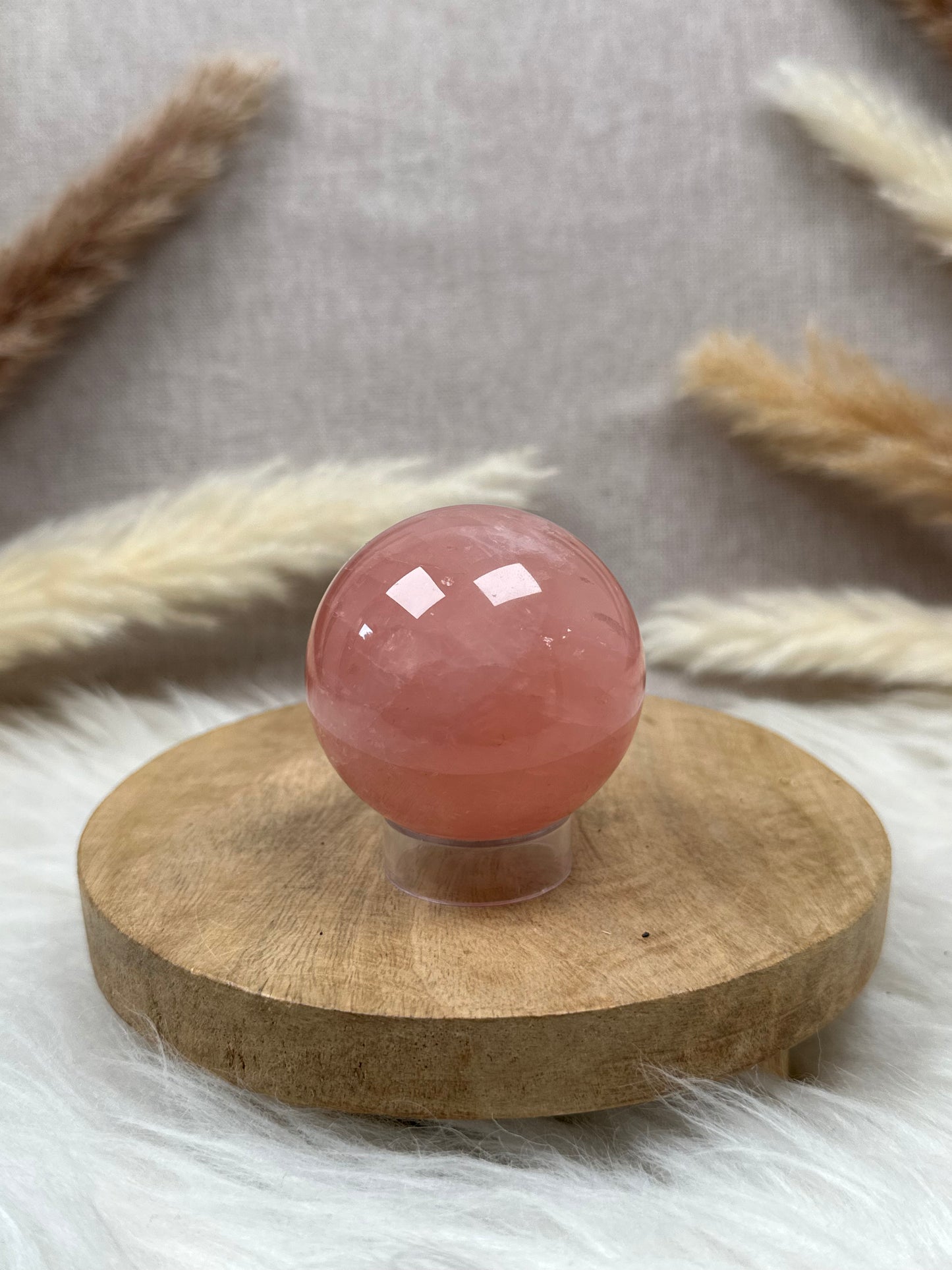 Pinke Rosenquarz Kugel HQ (7)