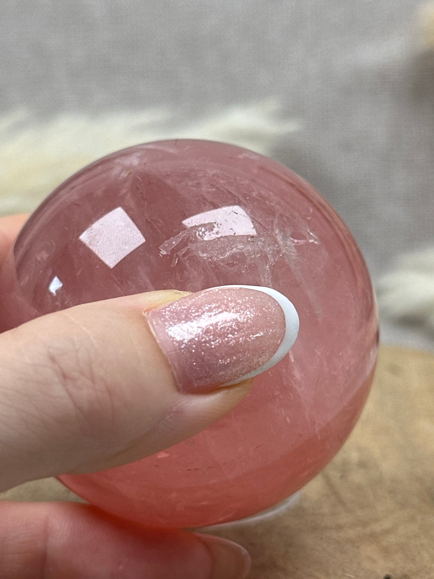 Pinke Rosenquarz Kugel HQ (9)