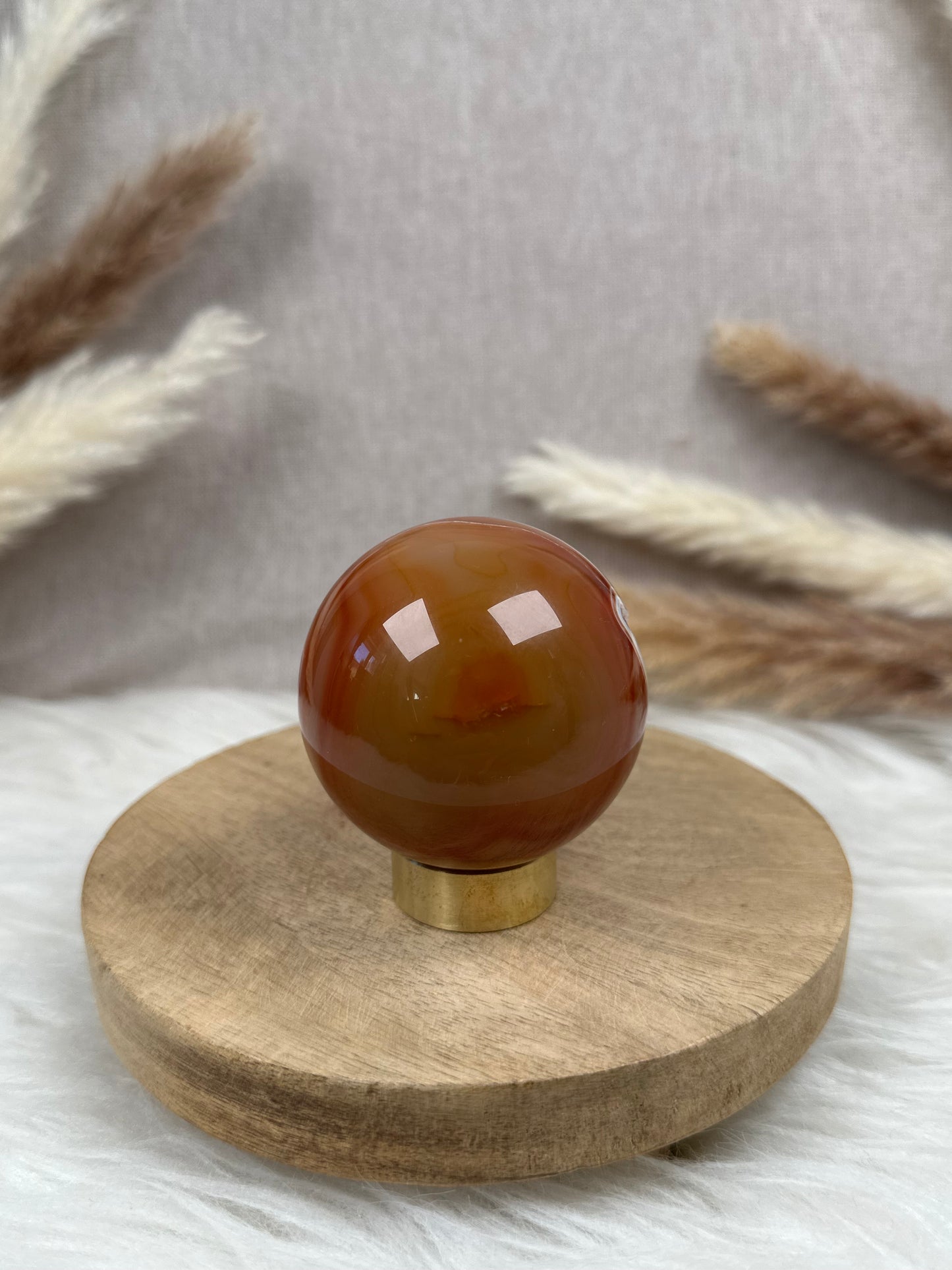 Karneol Kugel (1) mit Druse