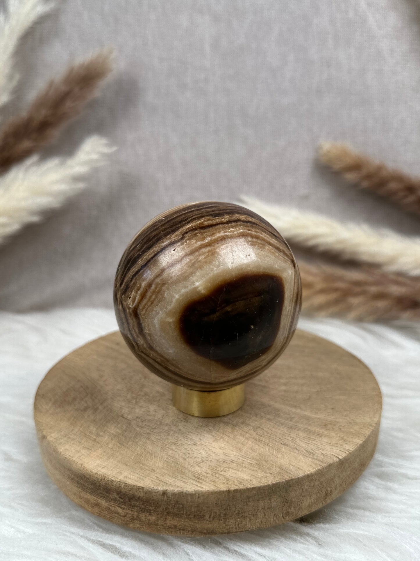 Schokoladen Calcit Kugel (1)