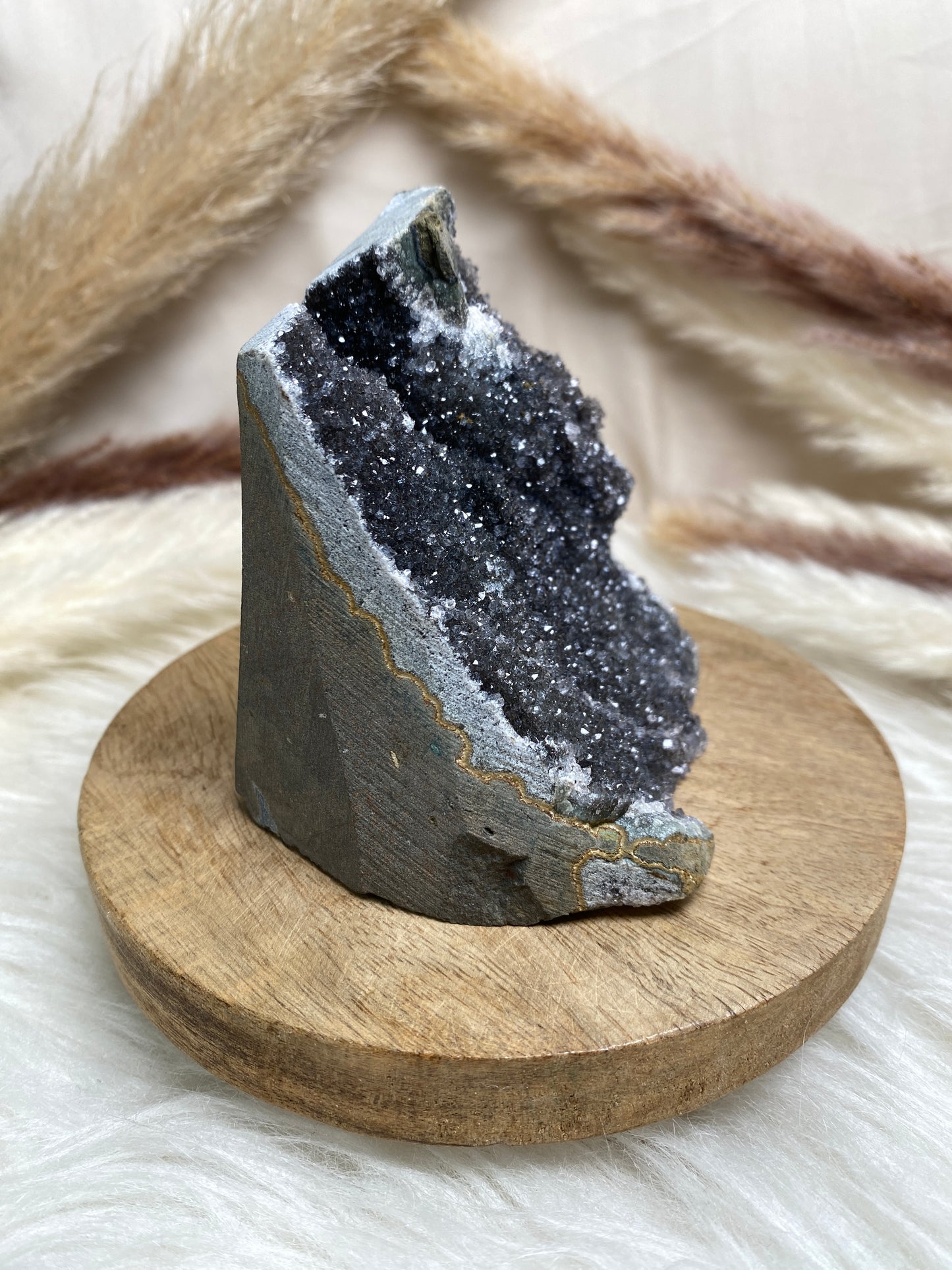 Schwarze Amethyst Freiform