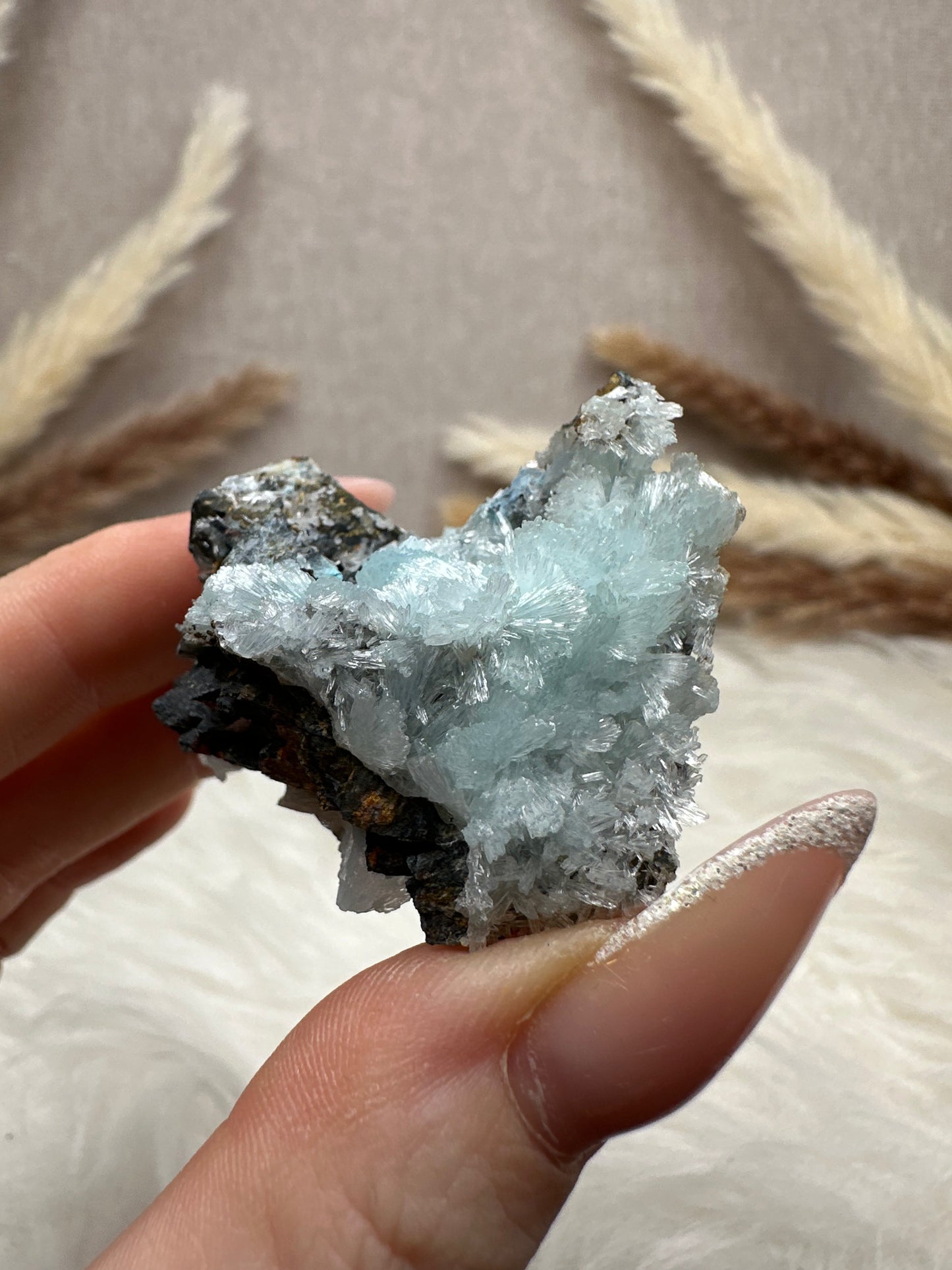 Blaue Aragonit Stufe (6)