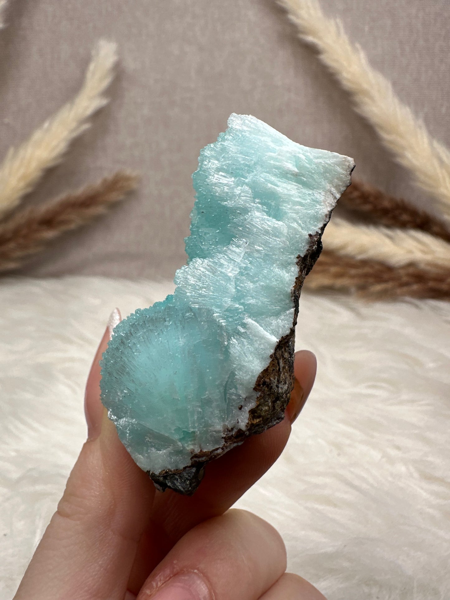 Blaue Aragonit Stufe (7)