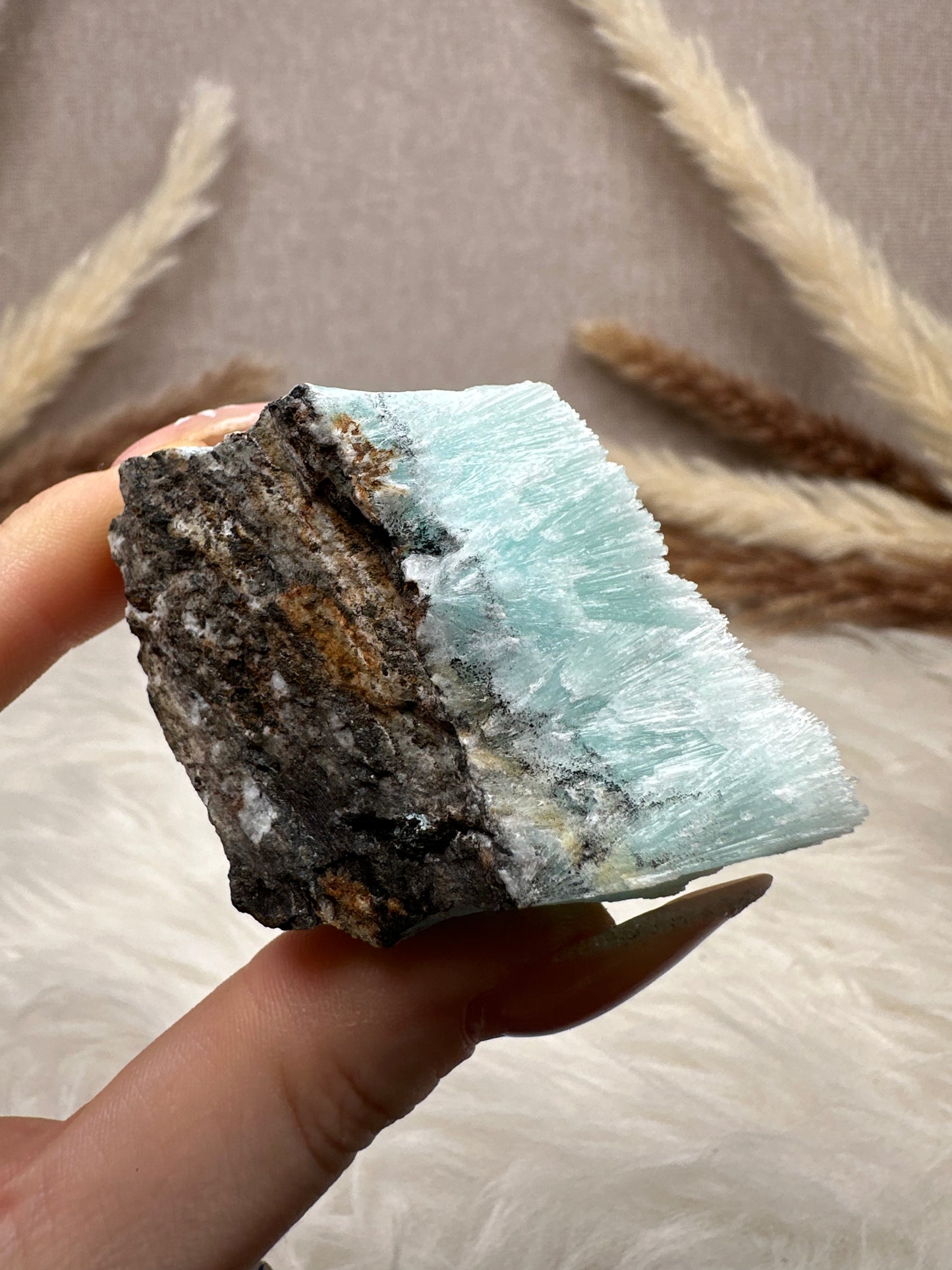 Blaue Aragonit Stufe (8)