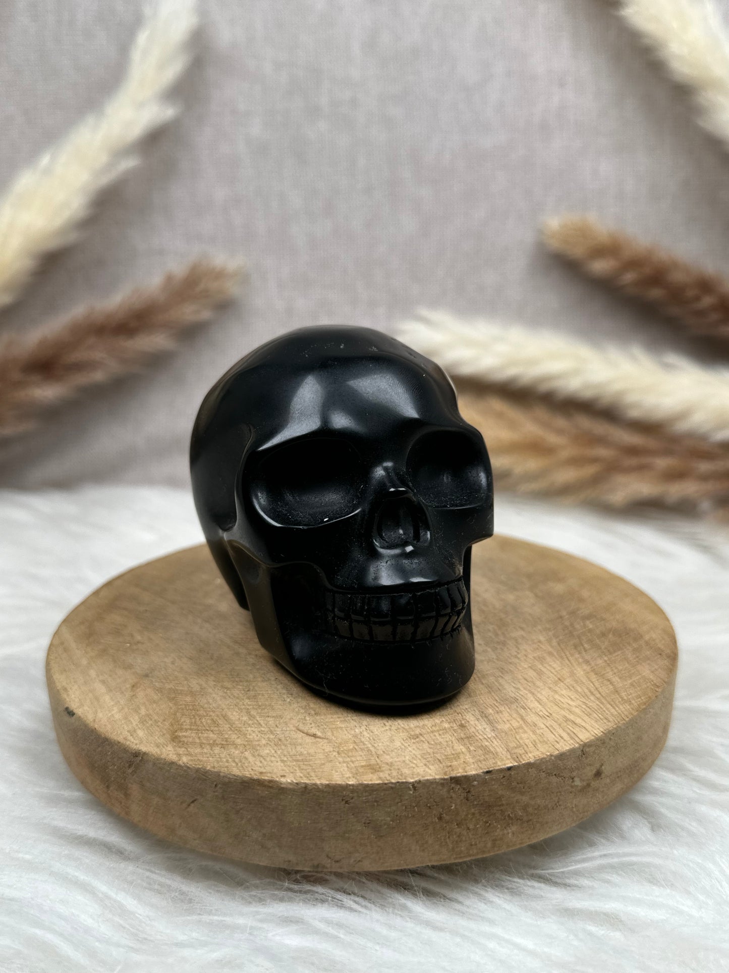 Obsidian Schädel (matt)