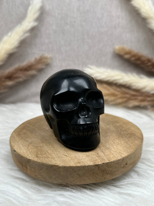 Obsidian Schädel (matt)