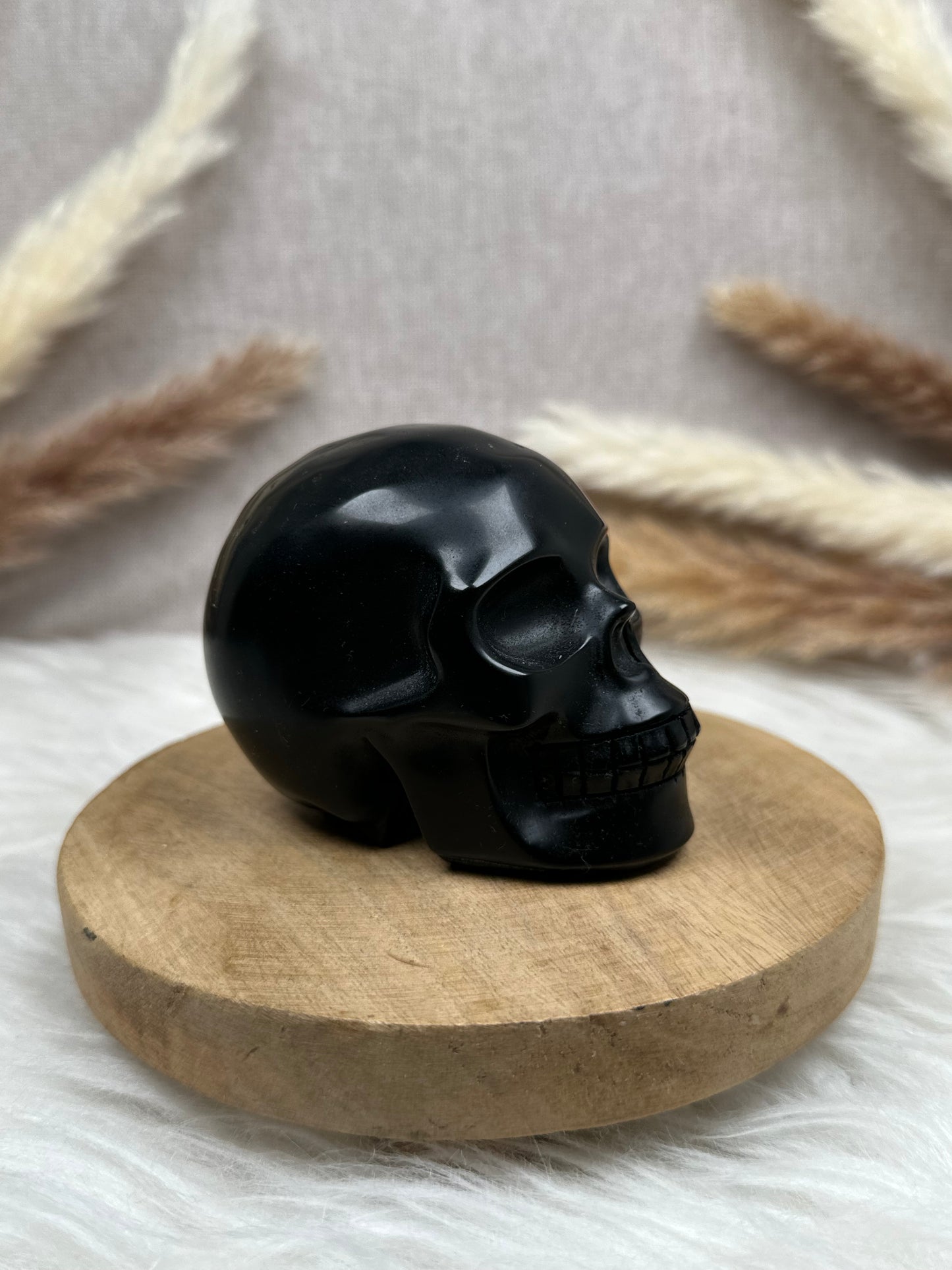 Obsidian Schädel (matt)