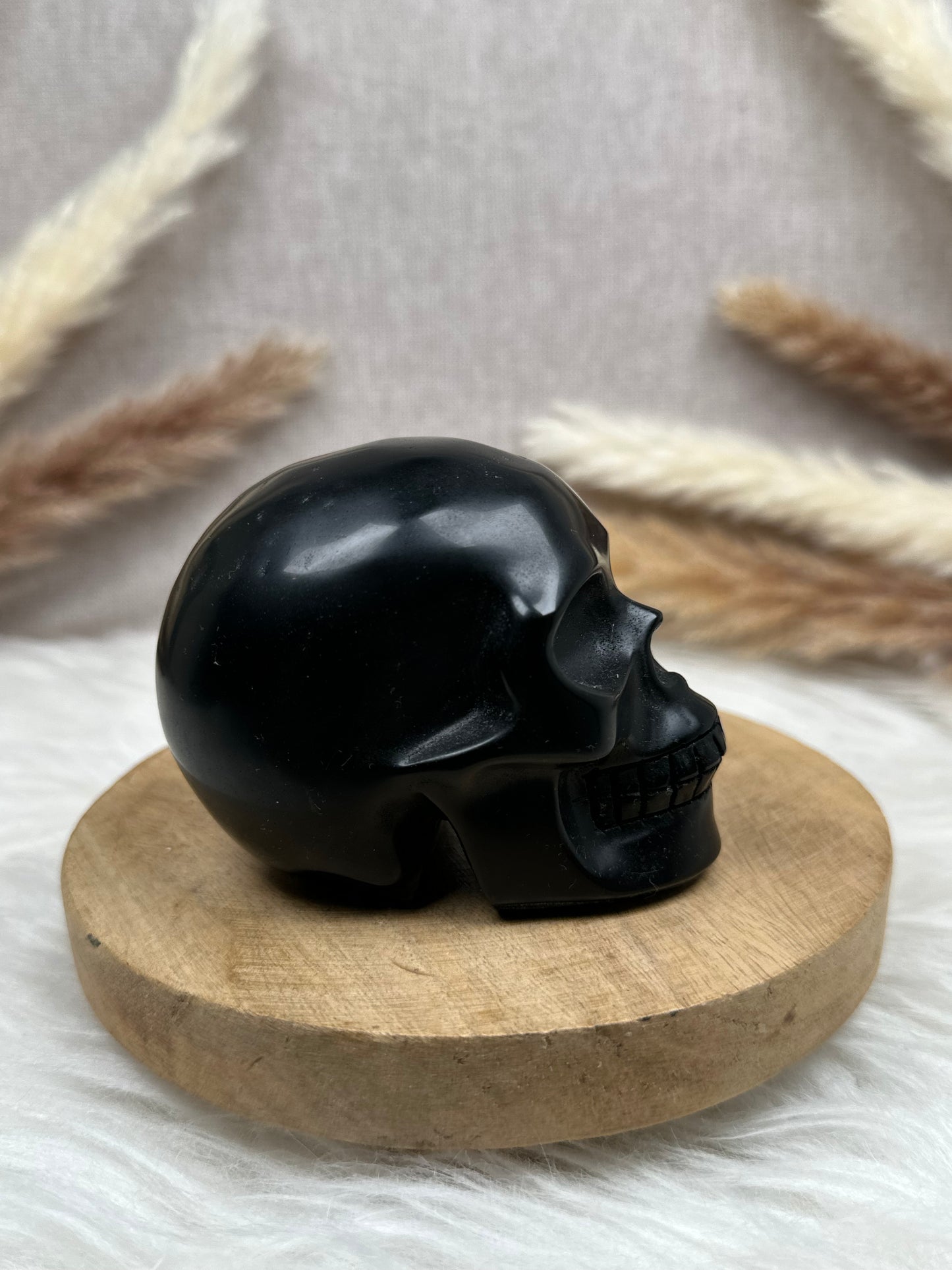 Obsidian Schädel (matt)