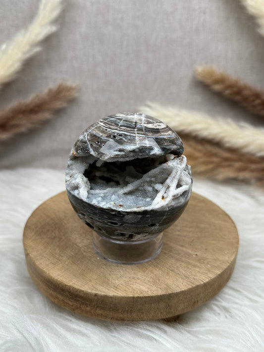 Druzy Chalcedon Kugel (1)