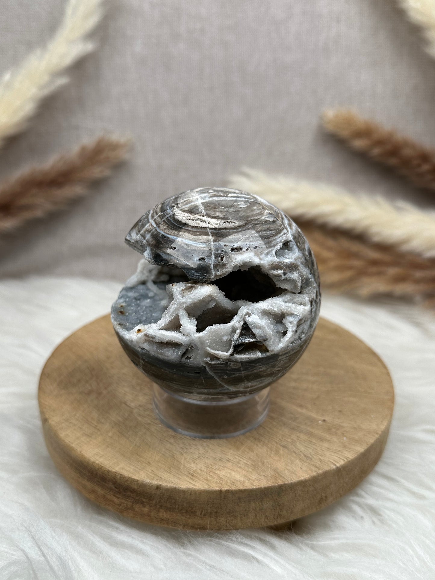 Druzy Chalcedon Kugel (1)