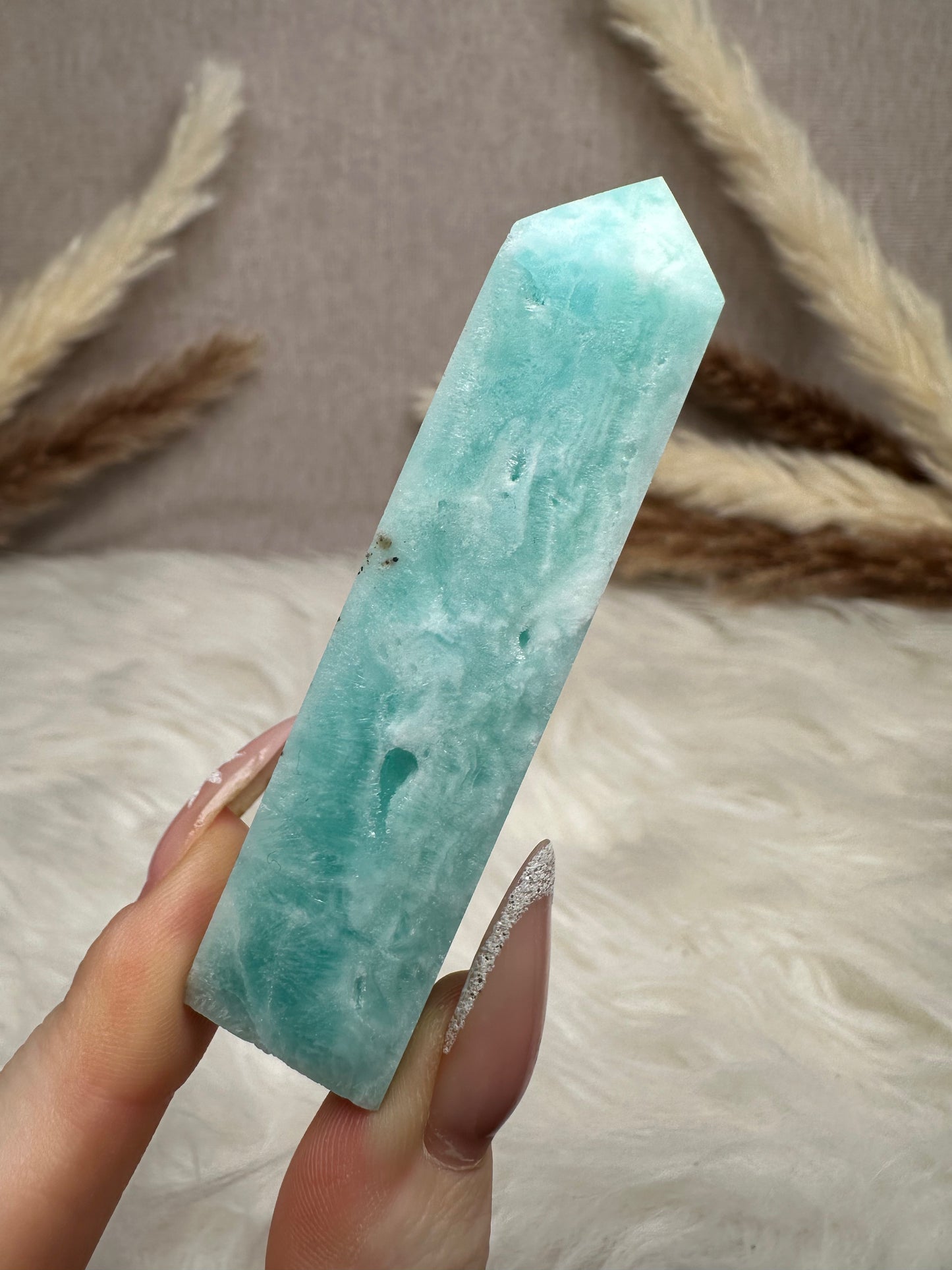 Blauer Aragonit Turm (2)