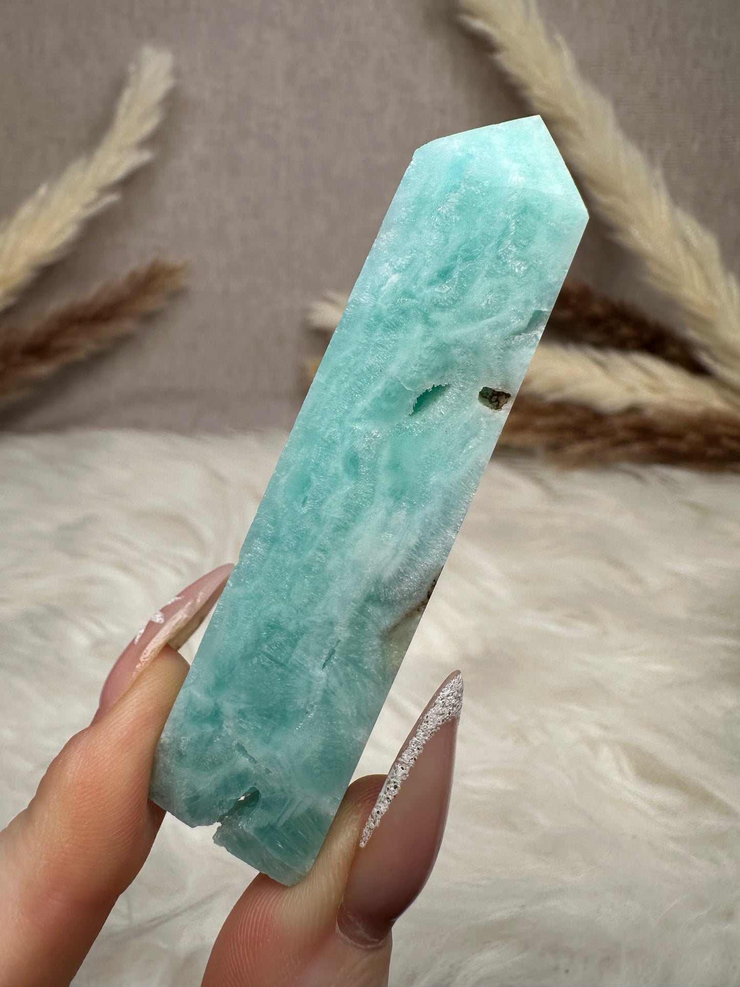 Blauer Aragonit Turm (2)