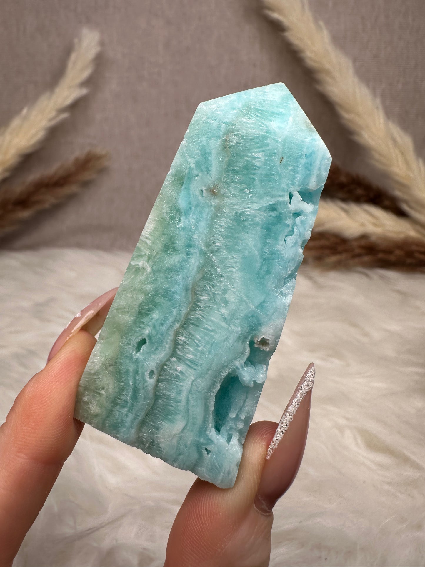 Blauer Aragonit Turm (3)