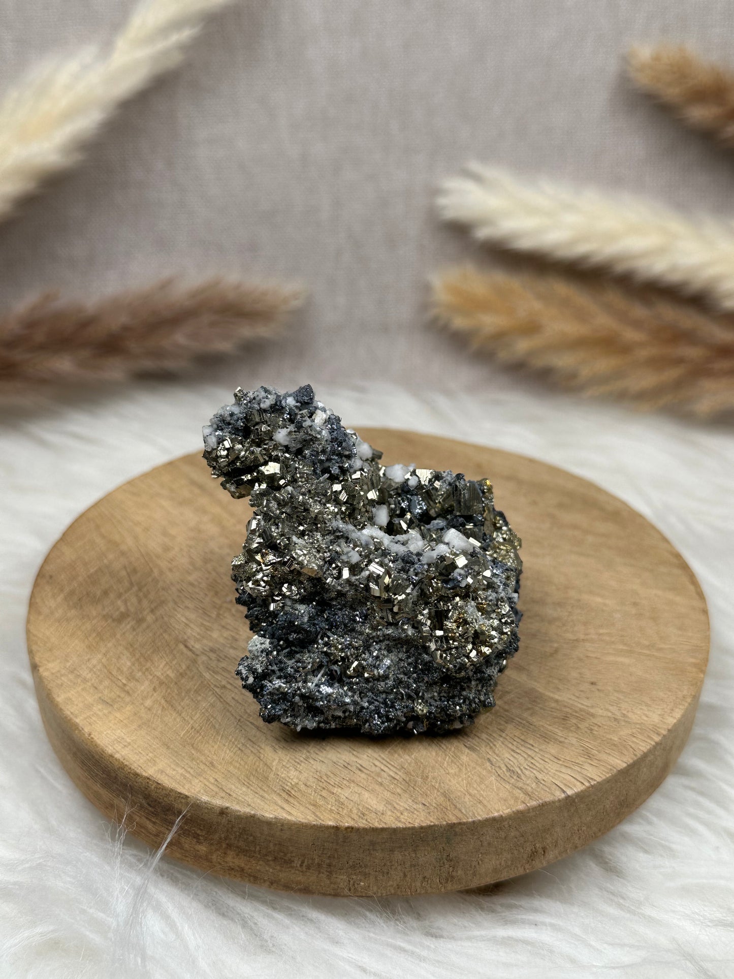 Galenit mit Pyrit & Dolomit Cluster (2)