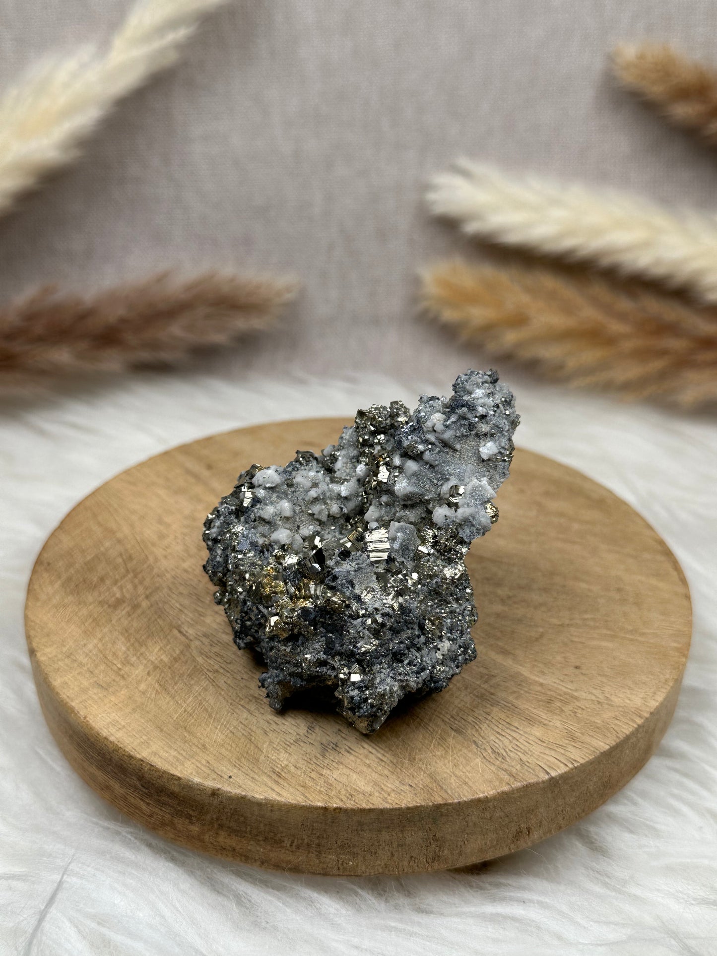 Galenit mit Pyrit & Dolomit Cluster (2)