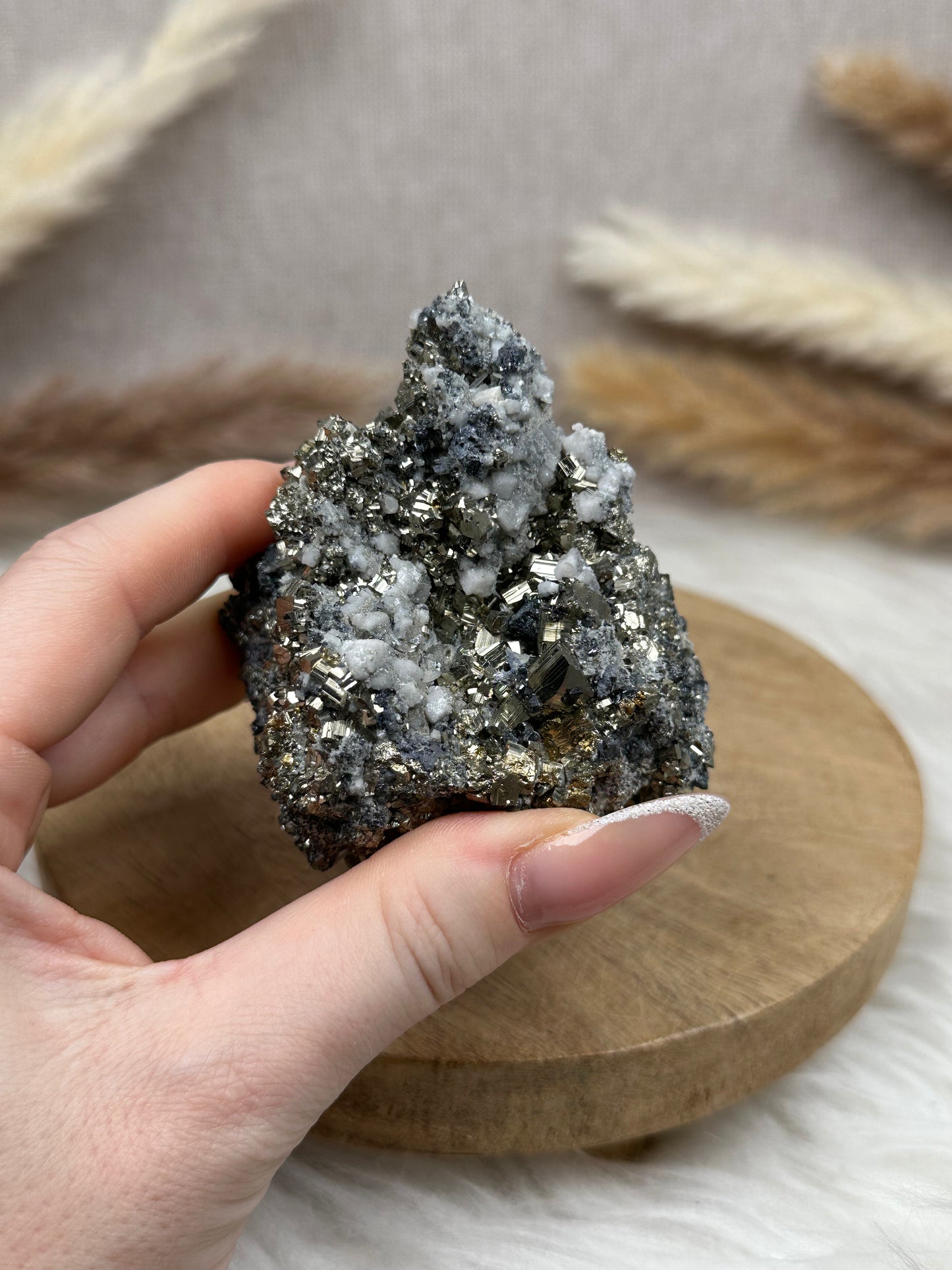 Galenit mit Pyrit & Dolomit Cluster (2)