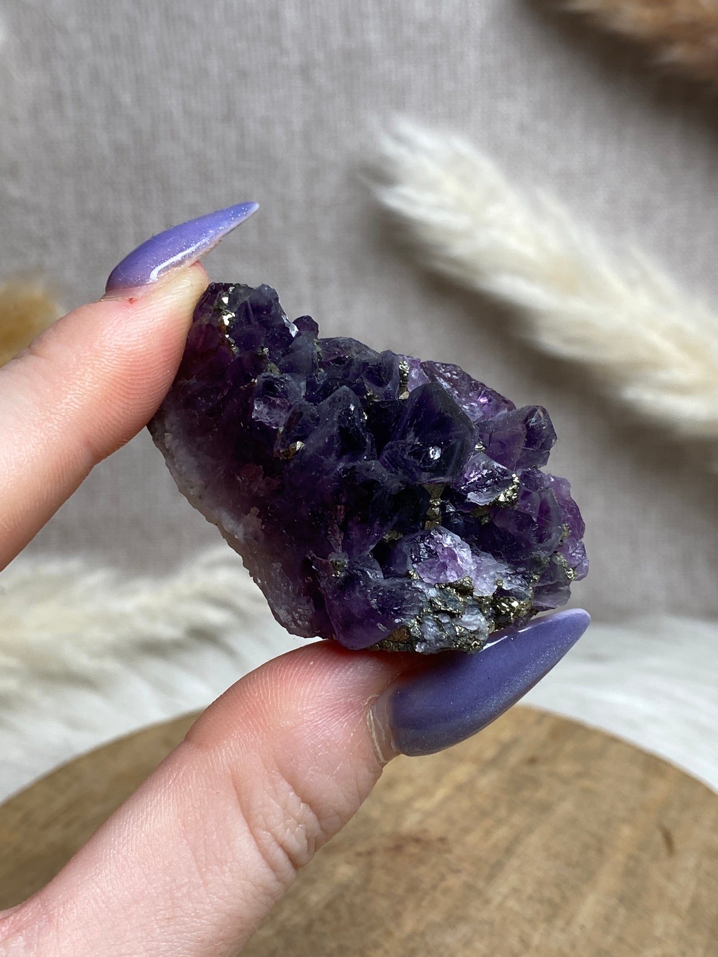 Amethyst mit Pyrit Cluster (9)