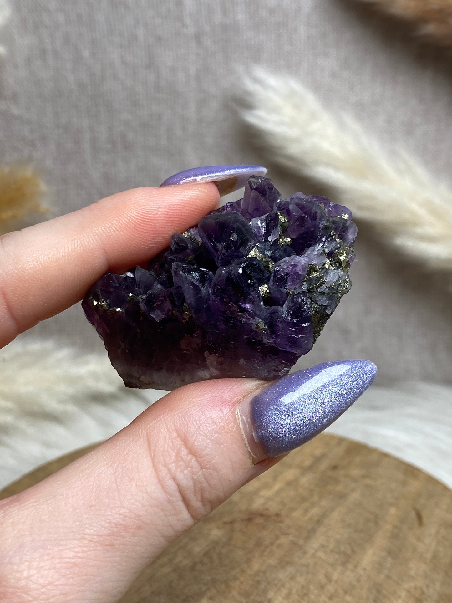 Amethyst mit Pyrit Cluster (9)