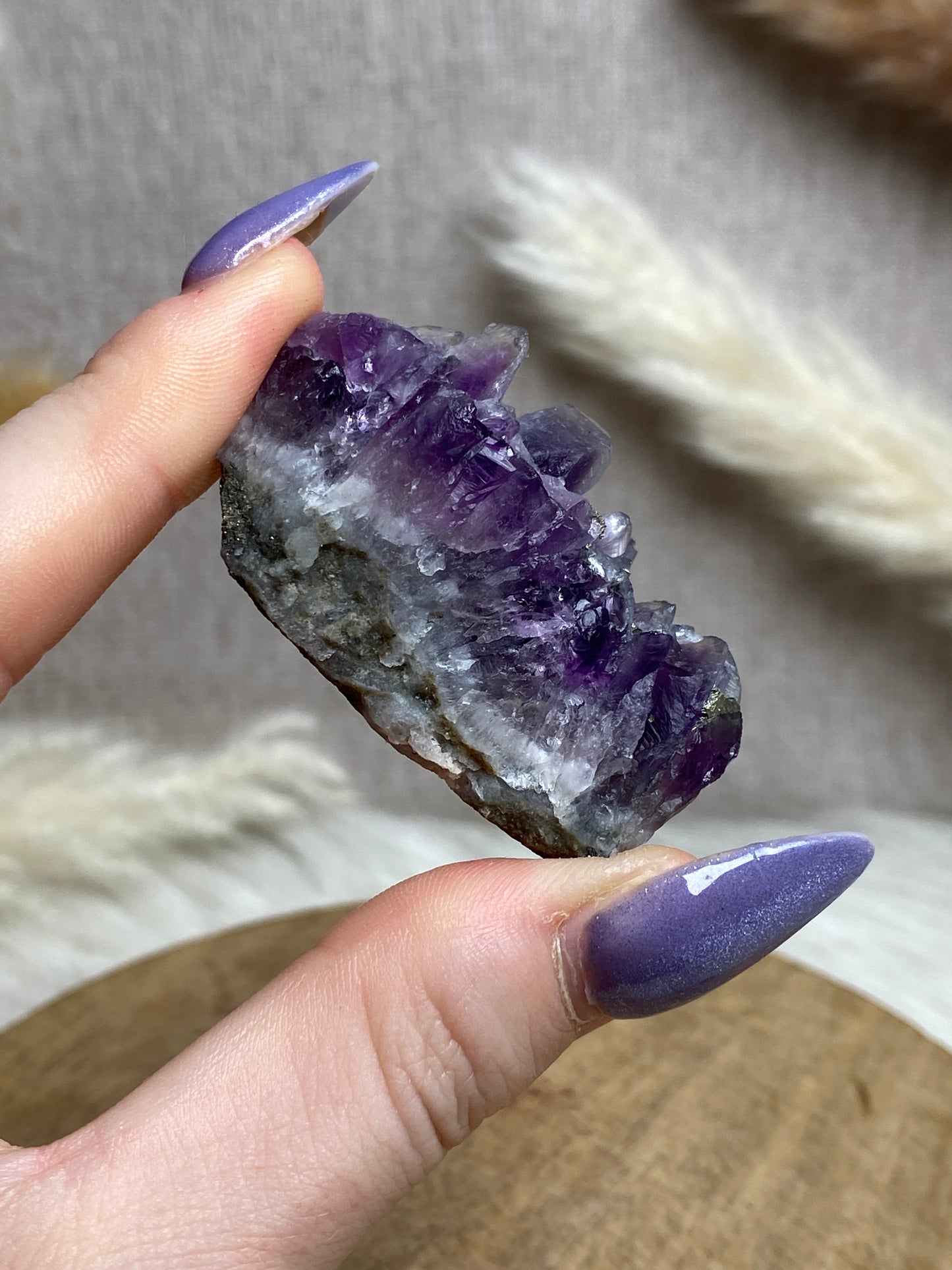 Amethyst mit Pyrit Cluster (9)