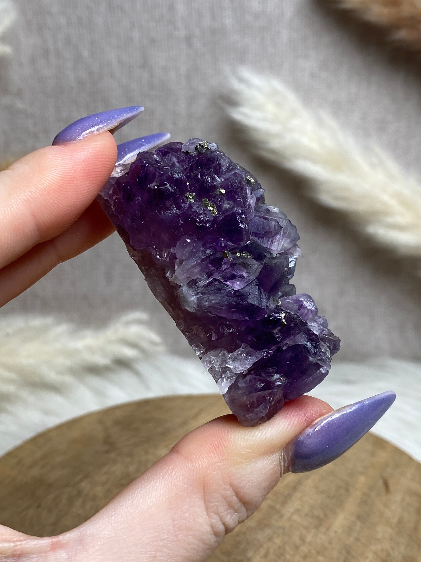 Amethyst mit Pyrit Cluster (11)