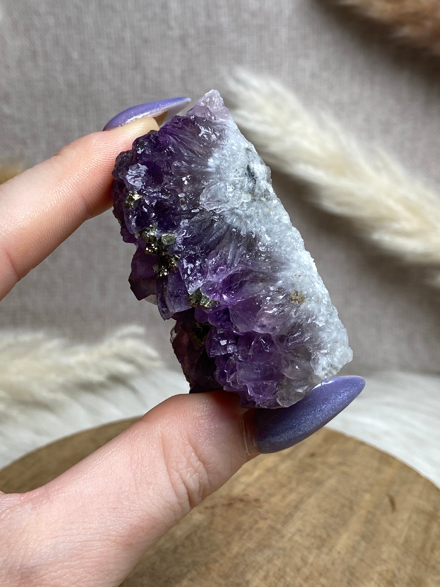 Amethyst mit Pyrit Cluster (11)