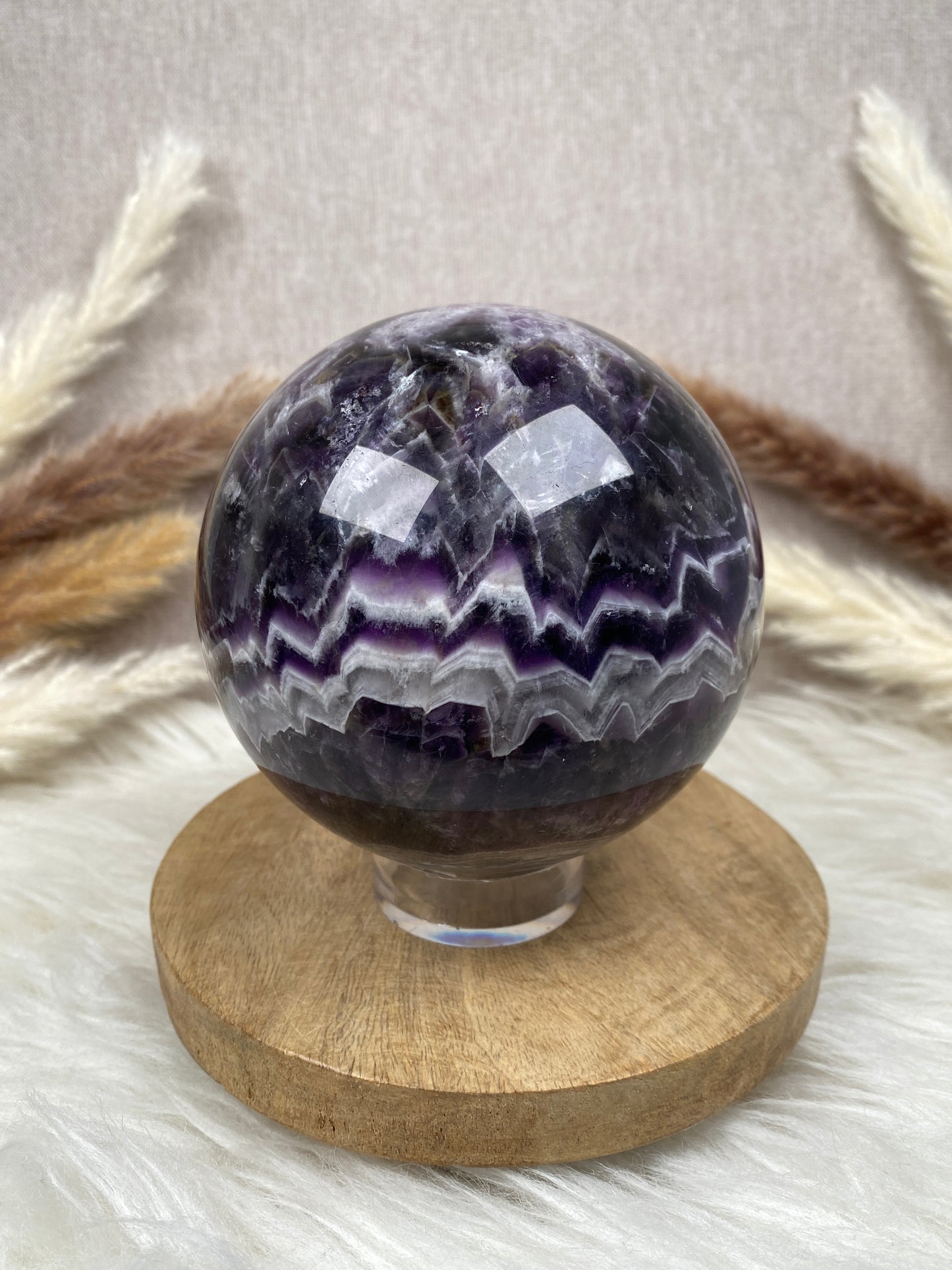 Chevron Amethyst Kugel (1)