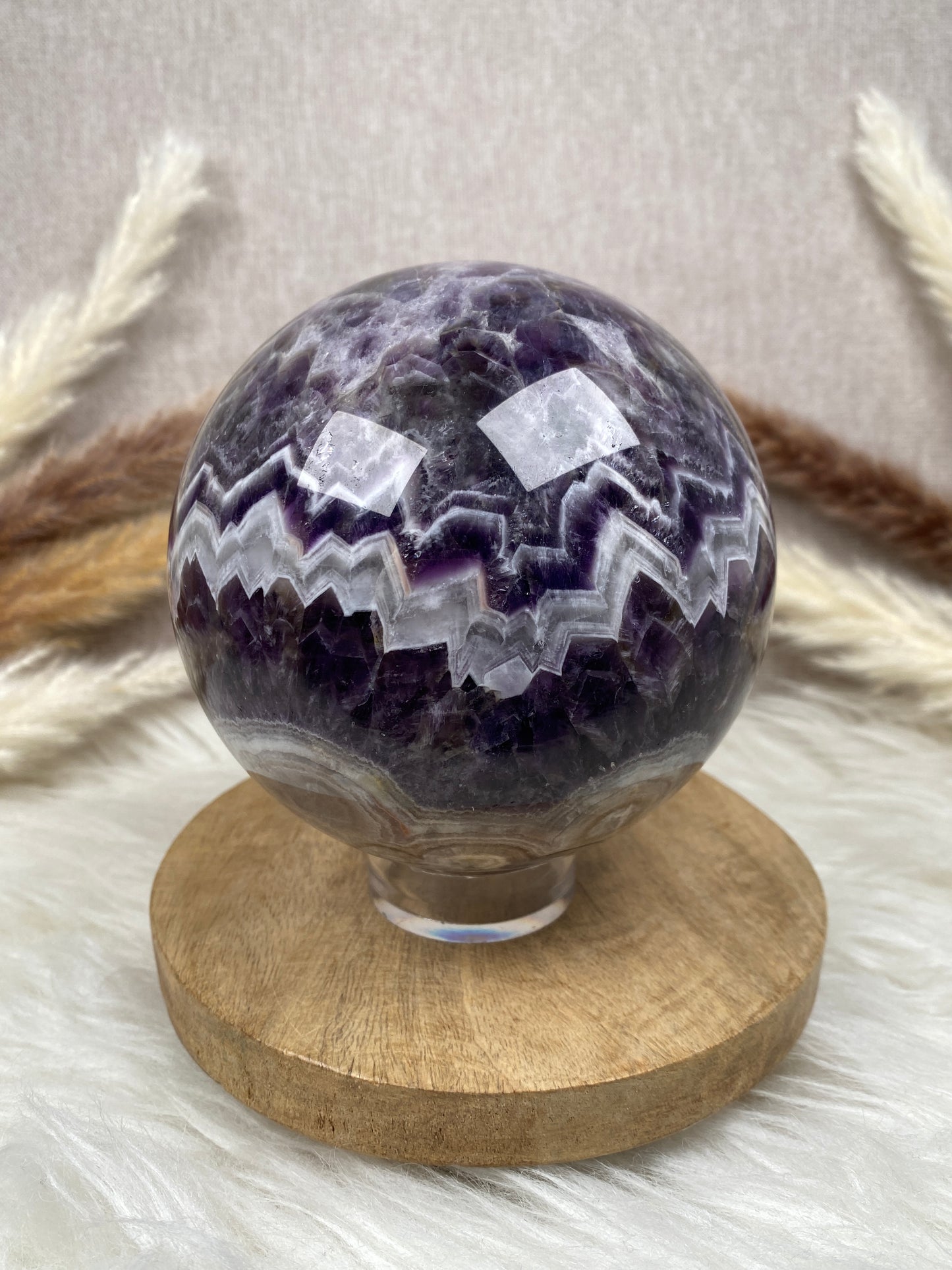 Chevron Amethyst Kugel (2)