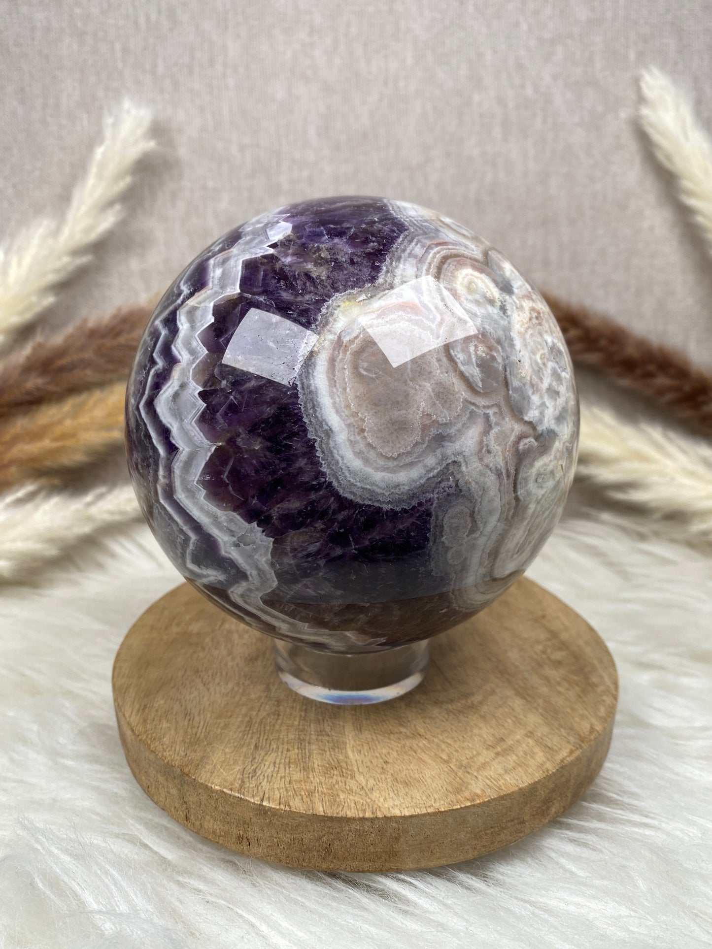 Chevron Amethyst Kugel (2)