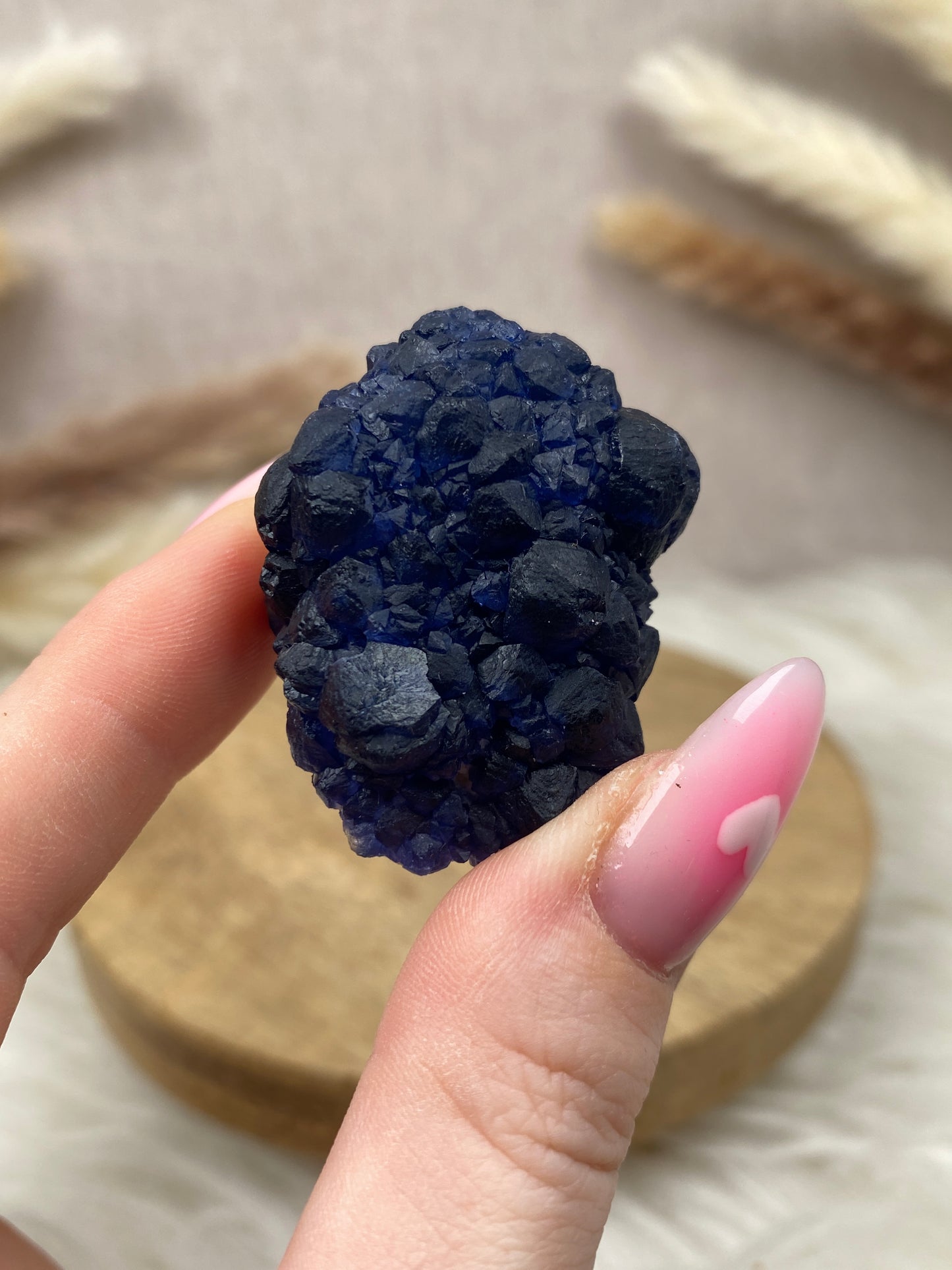 Blaubeer Fluorit auf Quarz (10)
