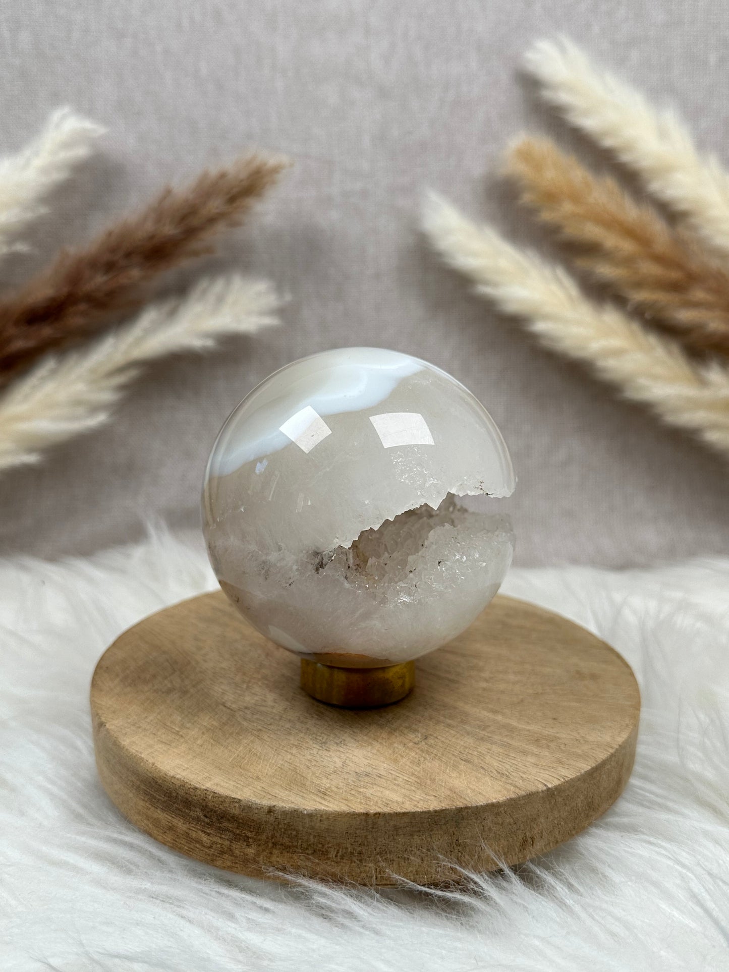 Druzy Achat Kugel (2)