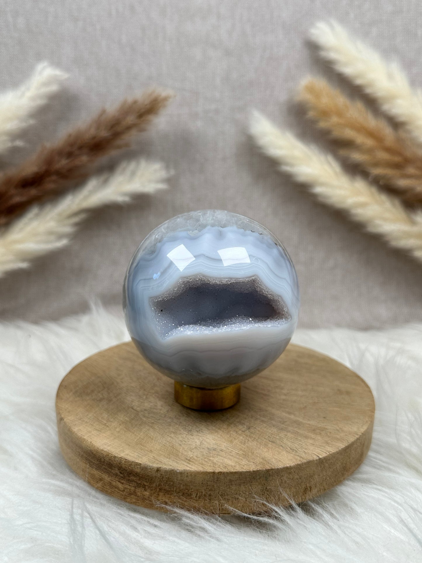 Druzy Achat Kugel (4)