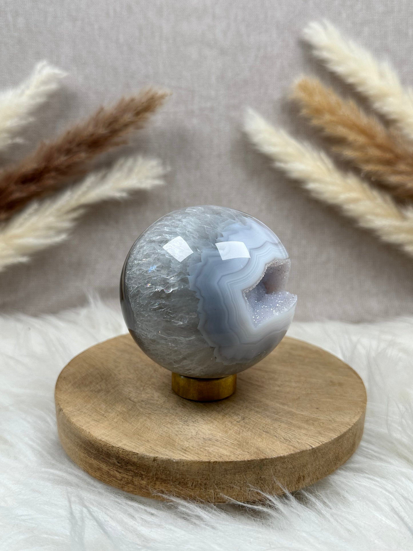 Druzy Achat Kugel (4)