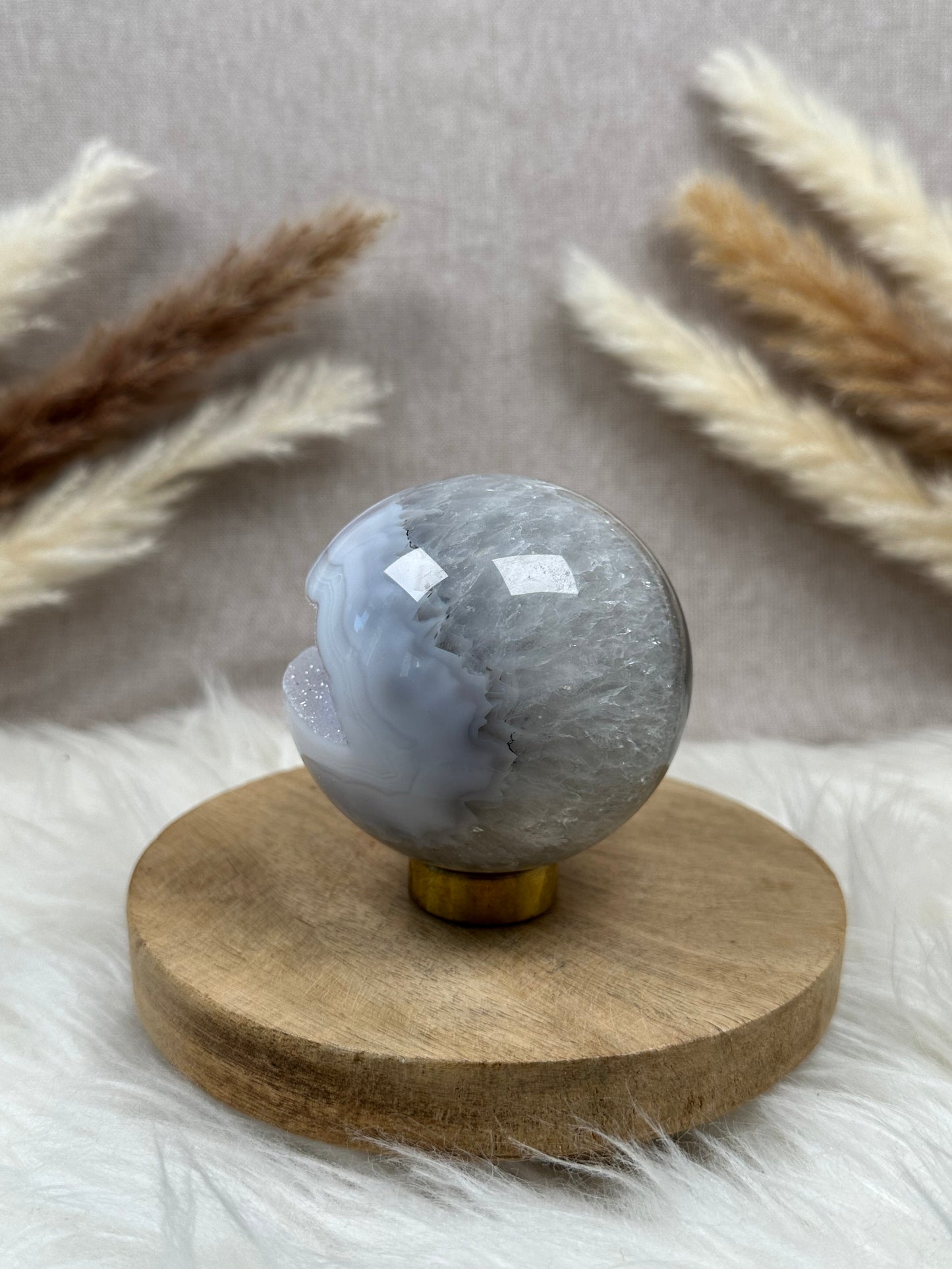 Druzy Achat Kugel (4)