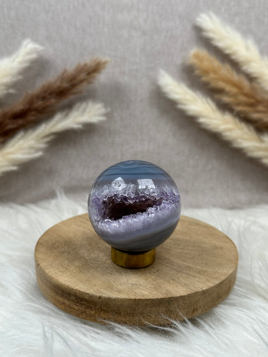 Achat mit Amethyst Kugel (3)