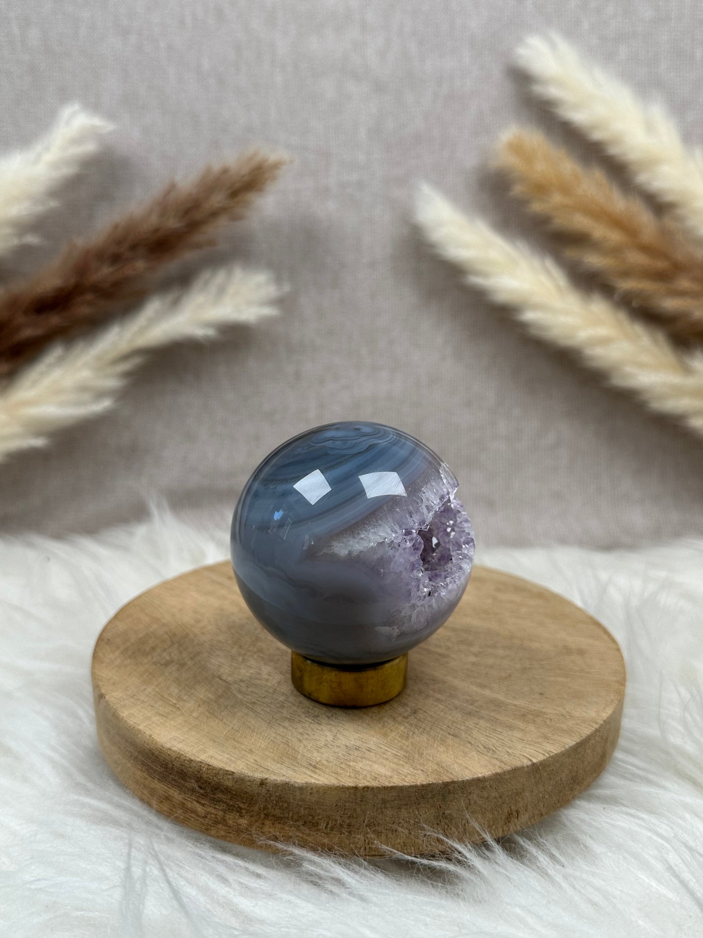 Achat mit Amethyst Kugel (3)
