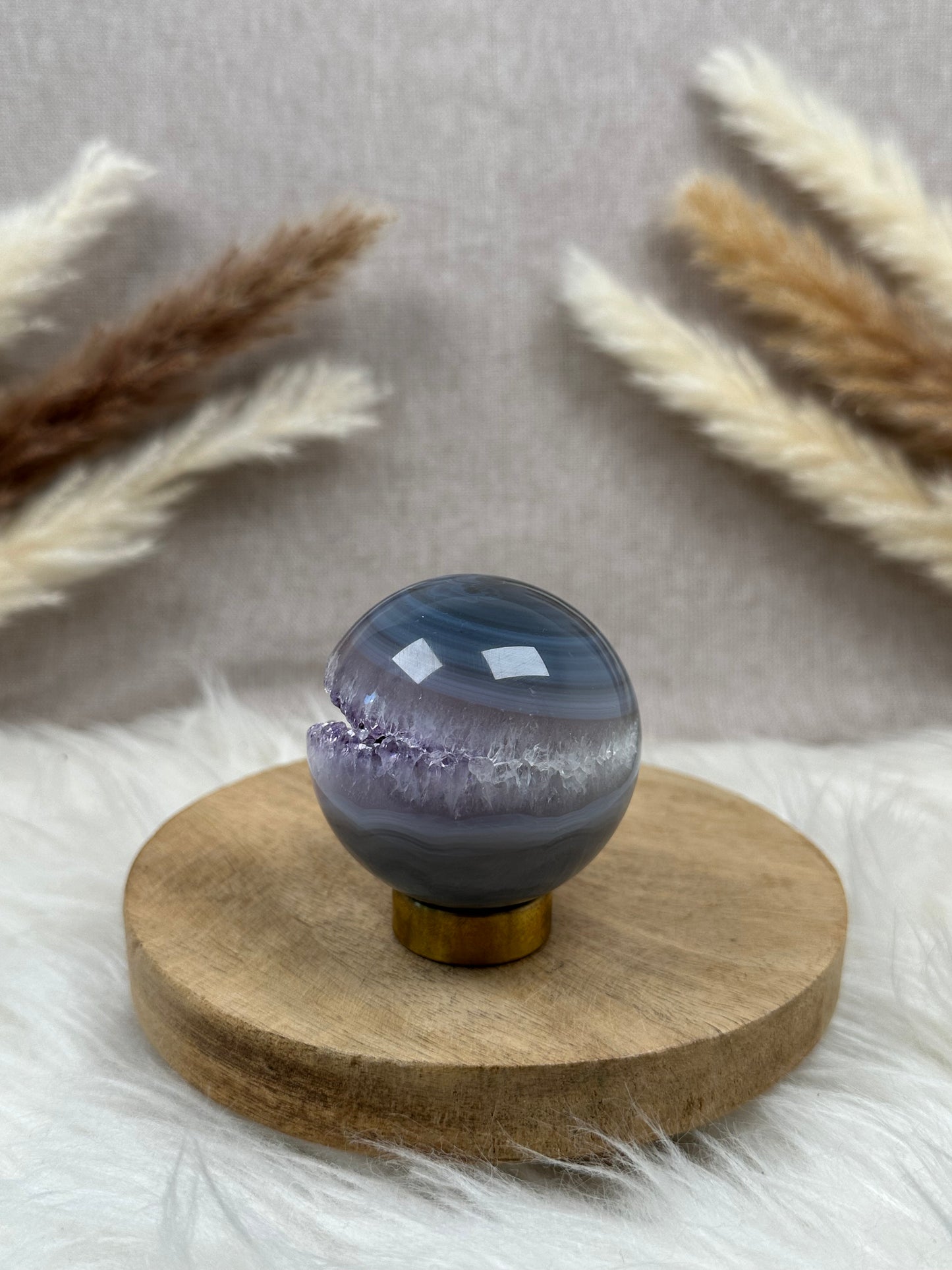 Achat mit Amethyst Kugel (3)