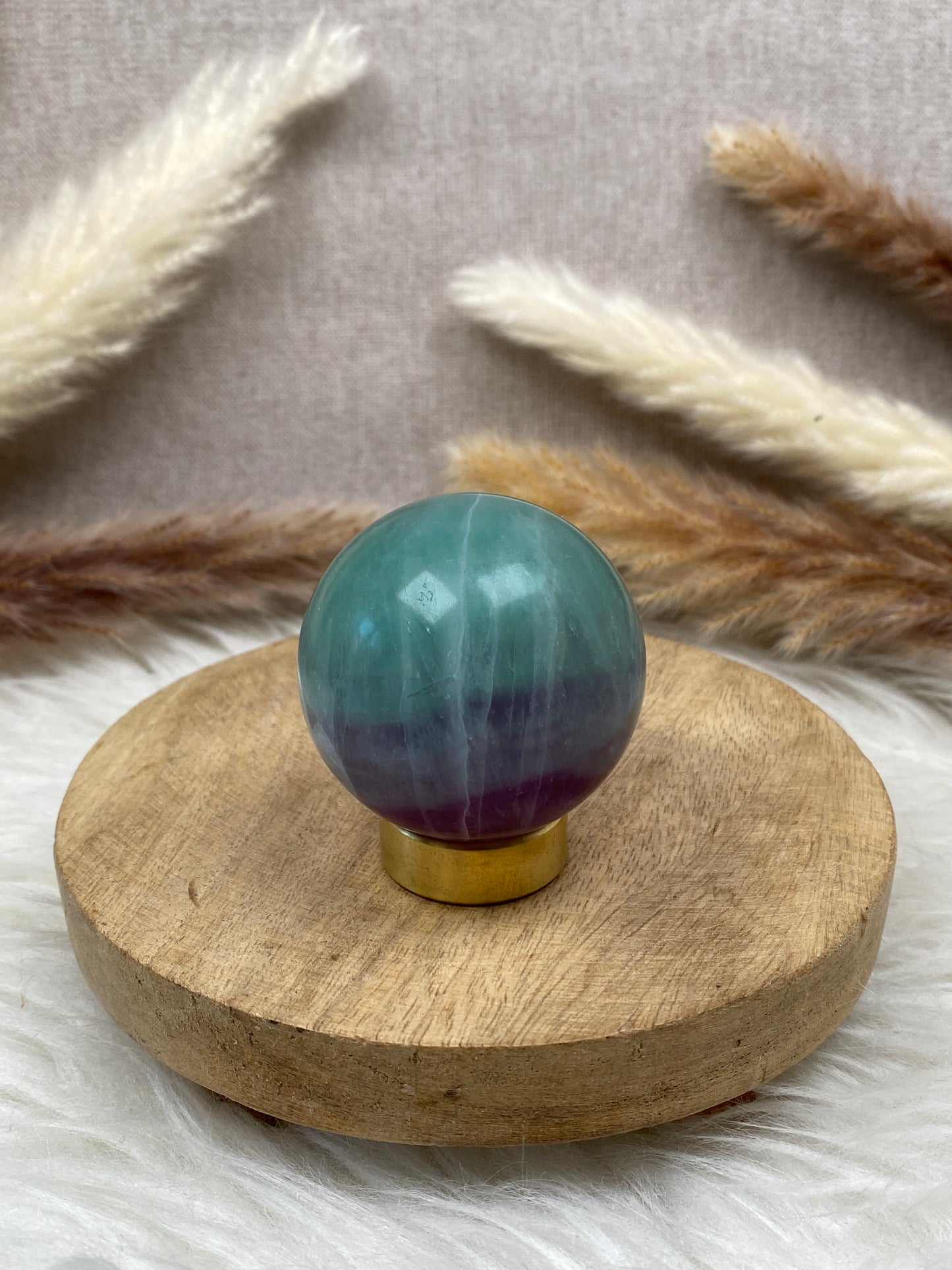 Wassermelonen Fluorit Kugel