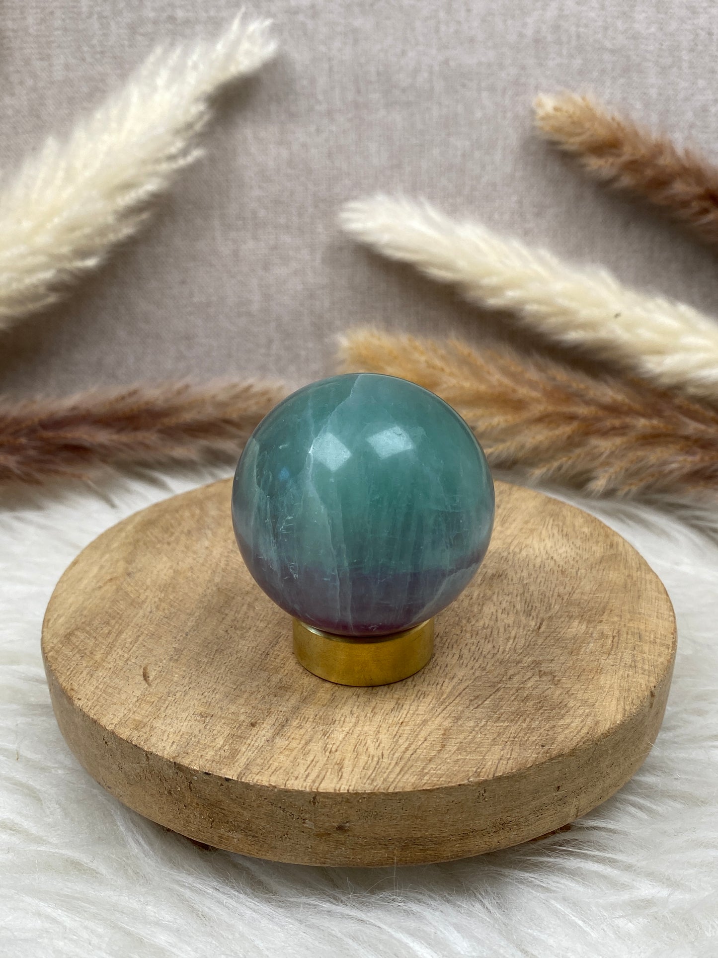 Wassermelonen Fluorit Kugel