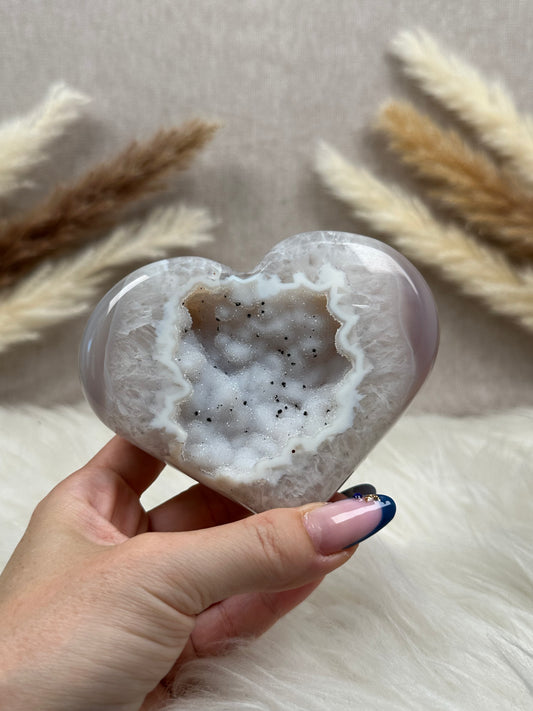 Druzy Achat Herz